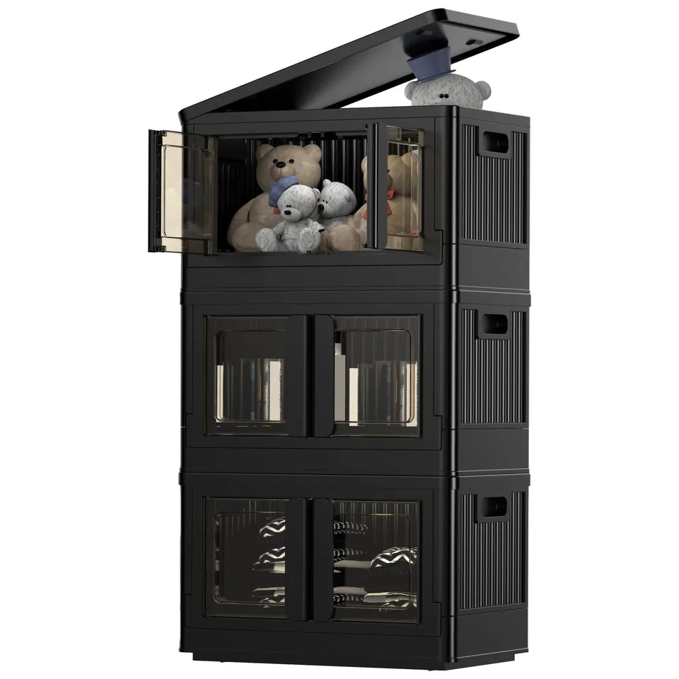 flexispot-aufbewahrungsboxen-32l-3er-set-faltbare-stapelbare-storage-boxes-mit-d image 1