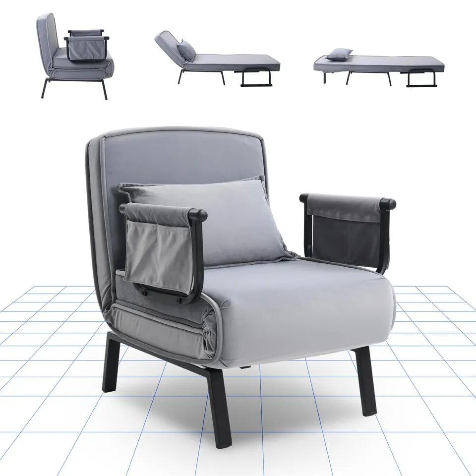 flexispot-3-in-1-schlafsessel-mit-bettfunktion-6-stufig-verstellbarer-r-ckenlehn image 1