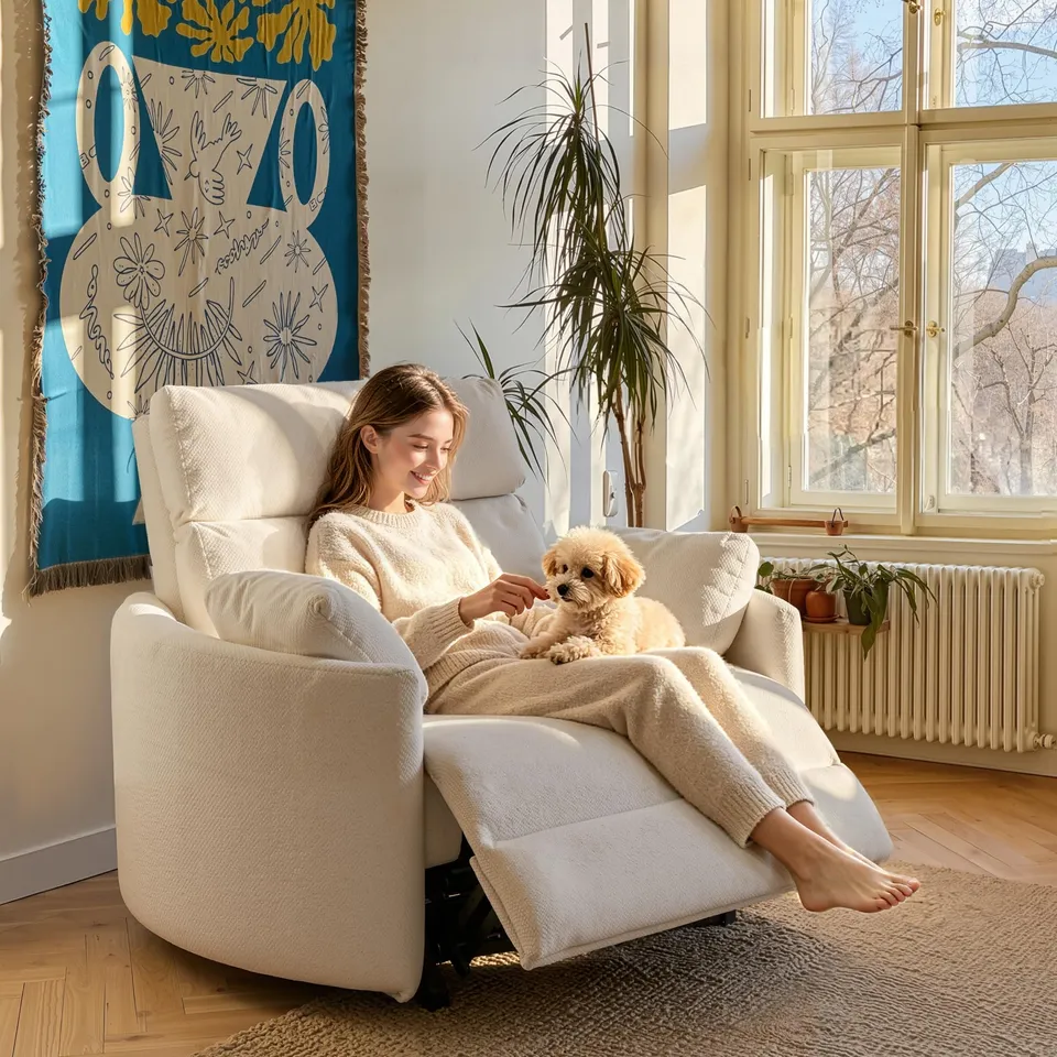 flexispot-mochi-pro-zero-wall-xxl-elektrischer-relaxsessel-1-5-sitzer-fernsehses image 1