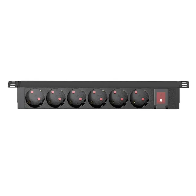 flexispot-6-fach-aluminium-steckdosenleiste-mit-schalter-3-m-kabel-16a-4000w-sch image 1