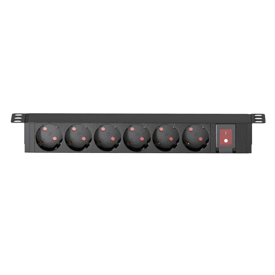 flexispot-6-fach-aluminium-steckdosenleiste-mit-schalter-3-m-kabel-16a-4000w-sch image 1