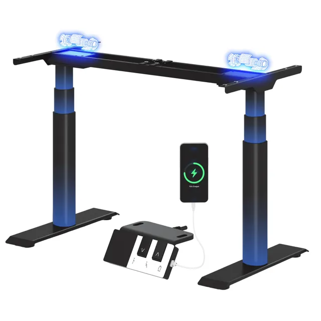 flexispot-cylinex-pro-h-henverstellbares-schreibtischgestell-elektrisch-dual-mot image 1