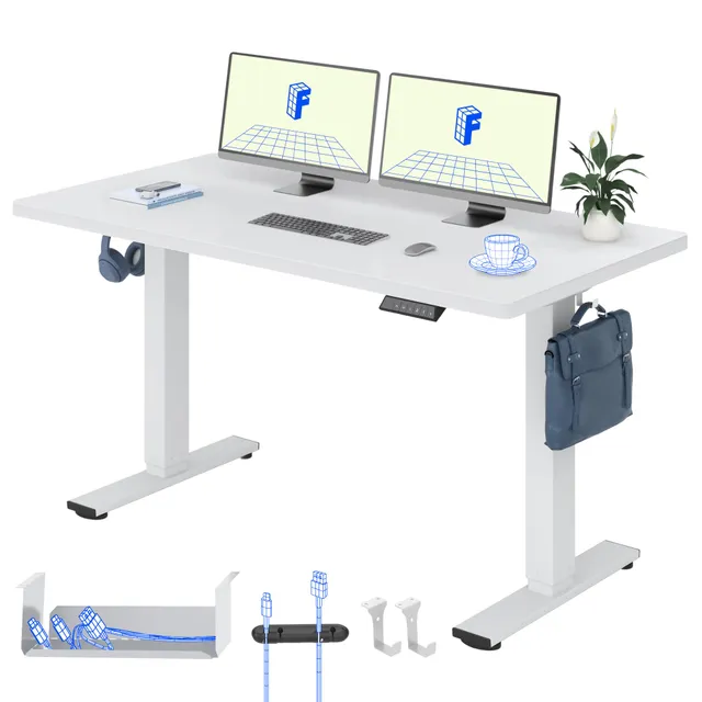 flexispot-basic-h-henverstellbarer-schreibtisch-elektrisch-140x80-cm-einteilige- image 1