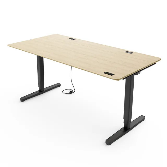yaasa-desk-pro-nature-h-henverstellbarer-schreibtisch-mit-naturholz-tischplatte image 1