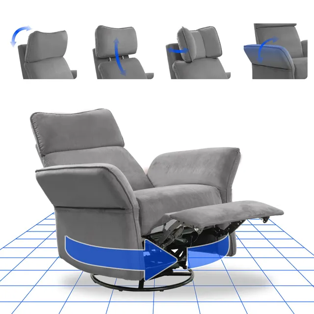 flexispot-xr8-cradle-elektrischer-relaxsessel-mit-schaukelfunktion-stufenloser-l image 1