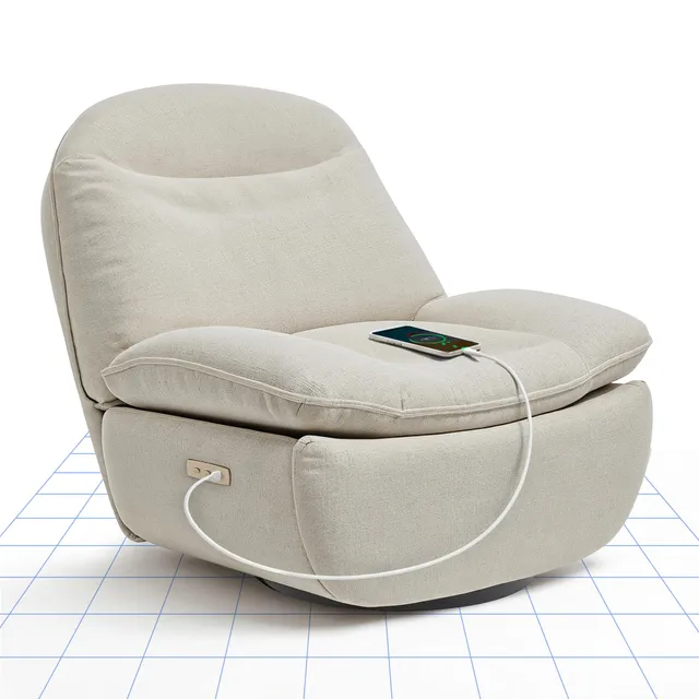 flexispot-relaxsessel-xr6-oval-elektrischer-drehsessel-fernsehsessel-mit-145-lie image 1