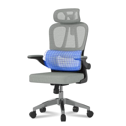 flexispot-ergonomischer-b-rostuhl-grau-schreibtischstuhl-mit-2d-kopfst-tze-klapp image 7