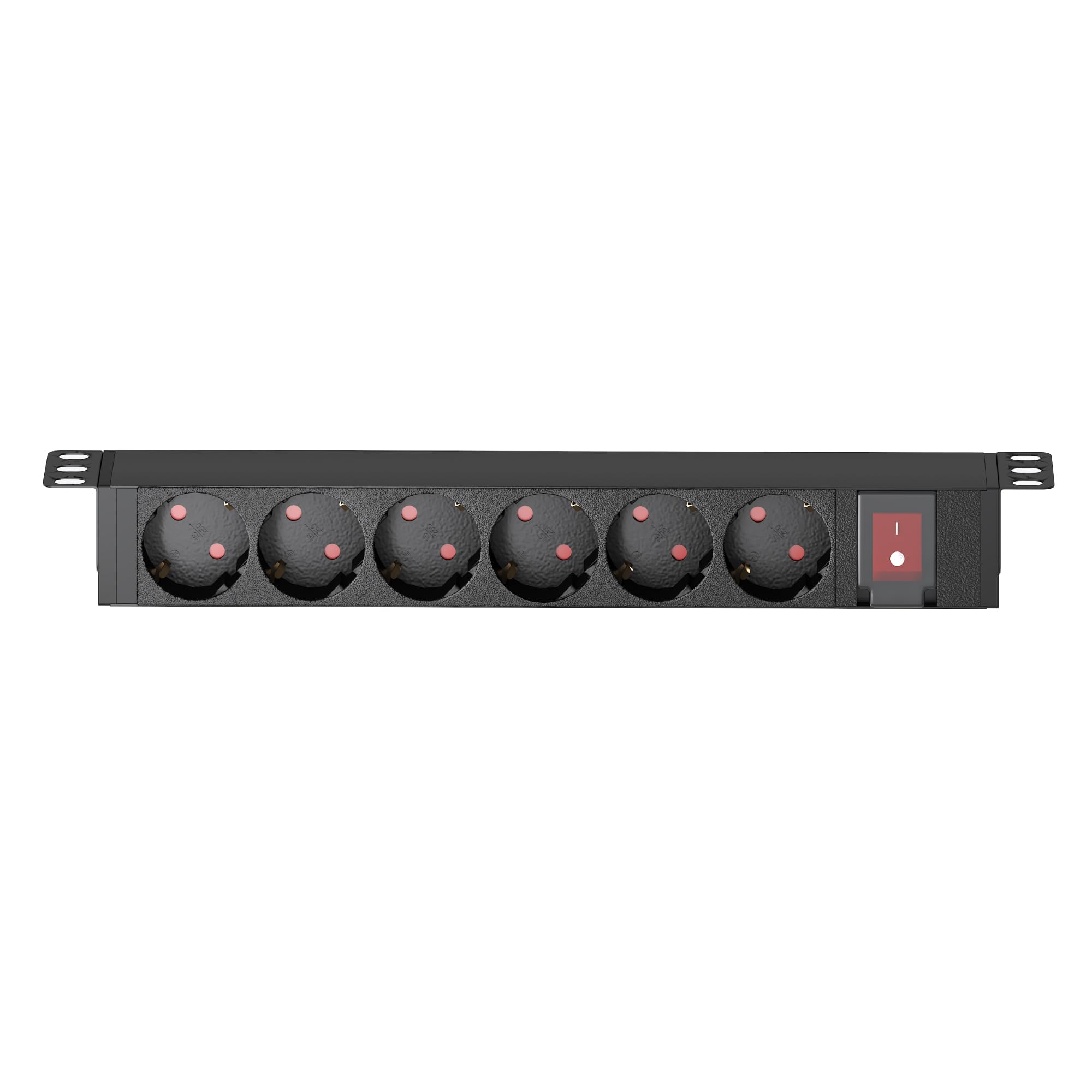 flexispot-6-fach-aluminium-steckdosenleiste-mit-schalter-3-m-kabel-16a-4000w-sch image 1