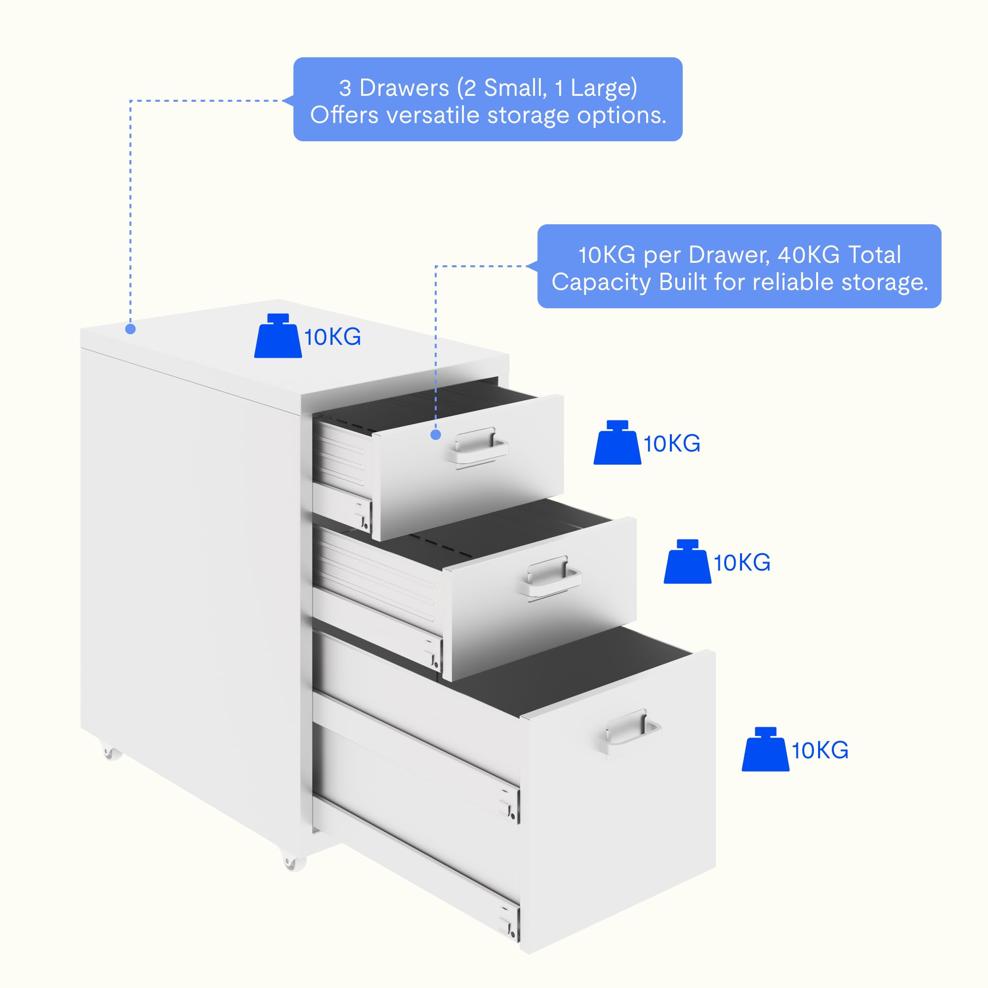 flexispot-rollcontainer-mit-3-schubladen-mobiler-aktenschrank-aus-metall-mit-rol image 6