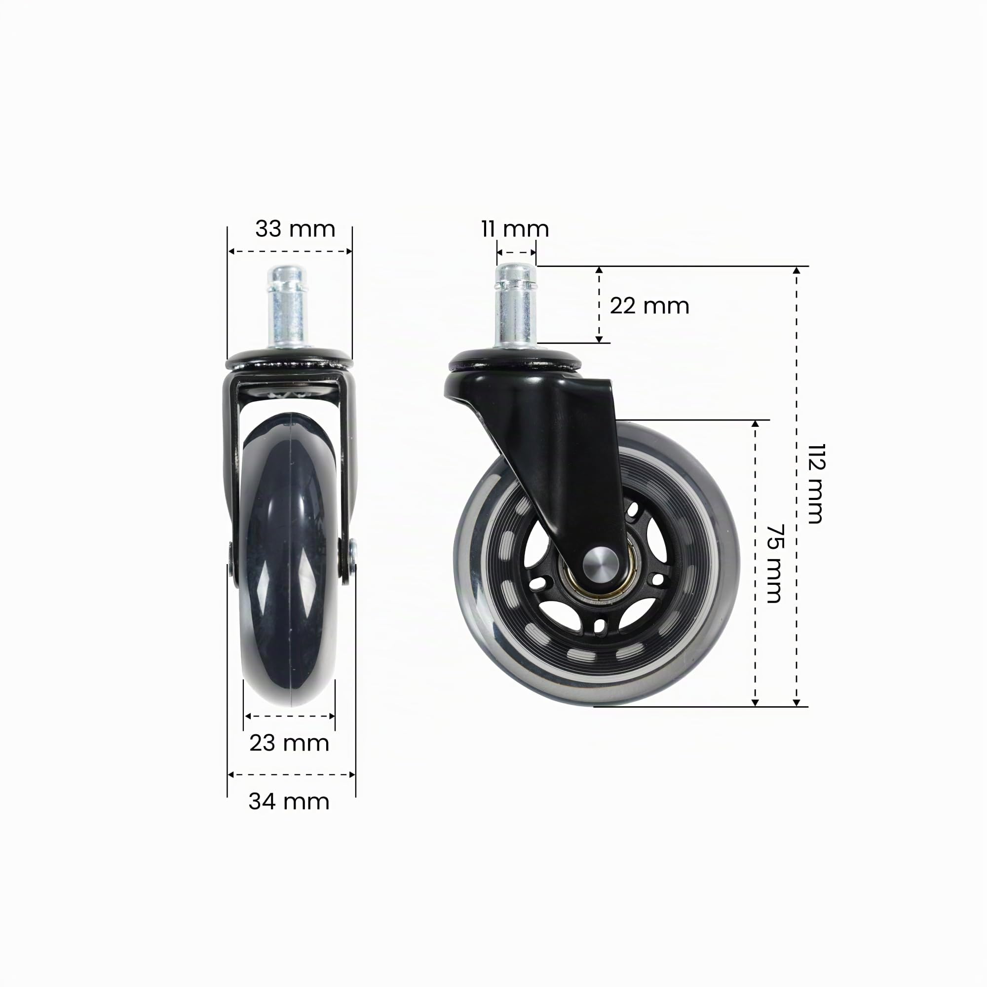 flexispot-b-rostuhl-rollen-5er-set-leise-bodenschonende-pu-gummirollen-f-r-11x22 image 2