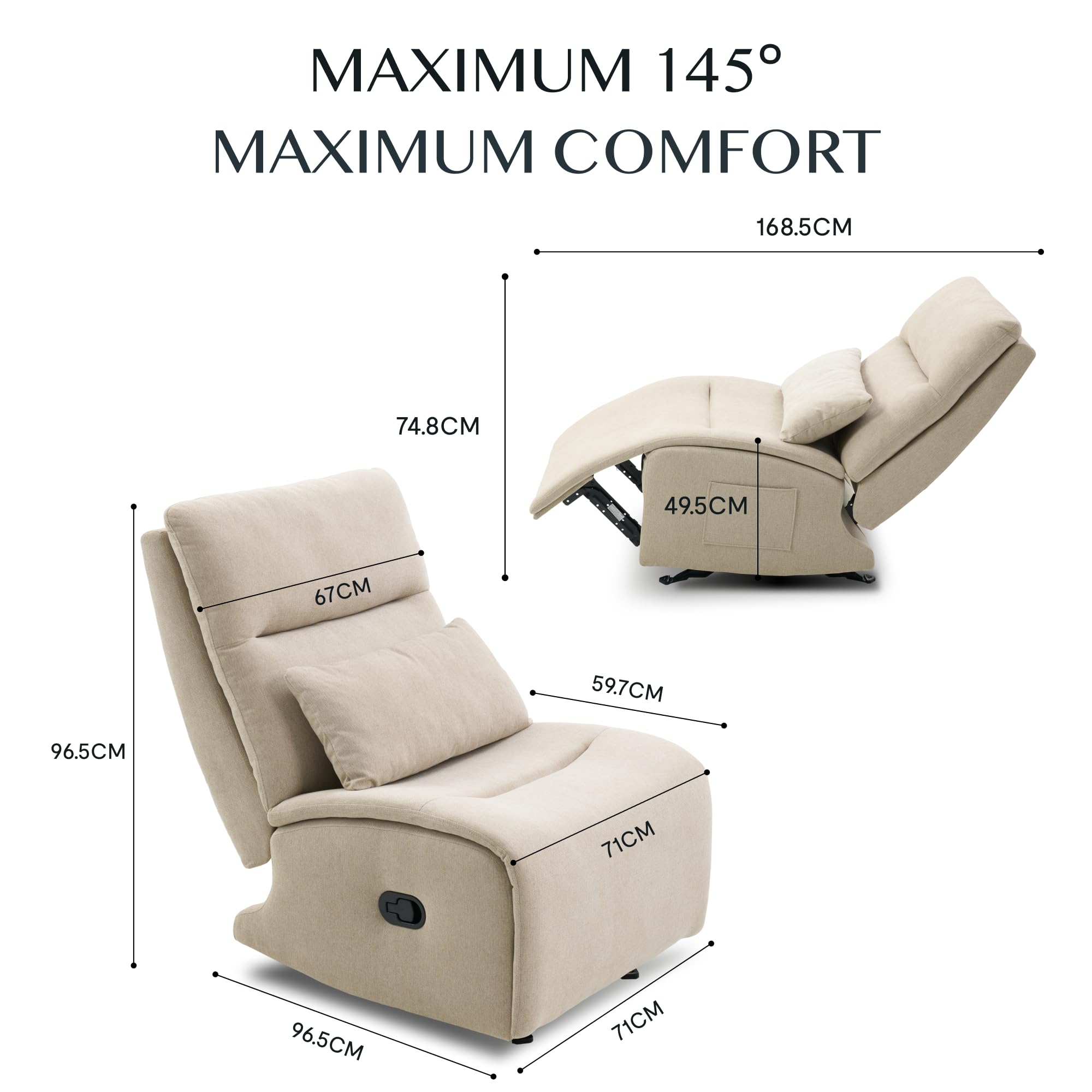flexispot-schaukel-relaxsessel-mit-3-fach-liegefunktion-schaukelstuhl-mit-wasser image 2