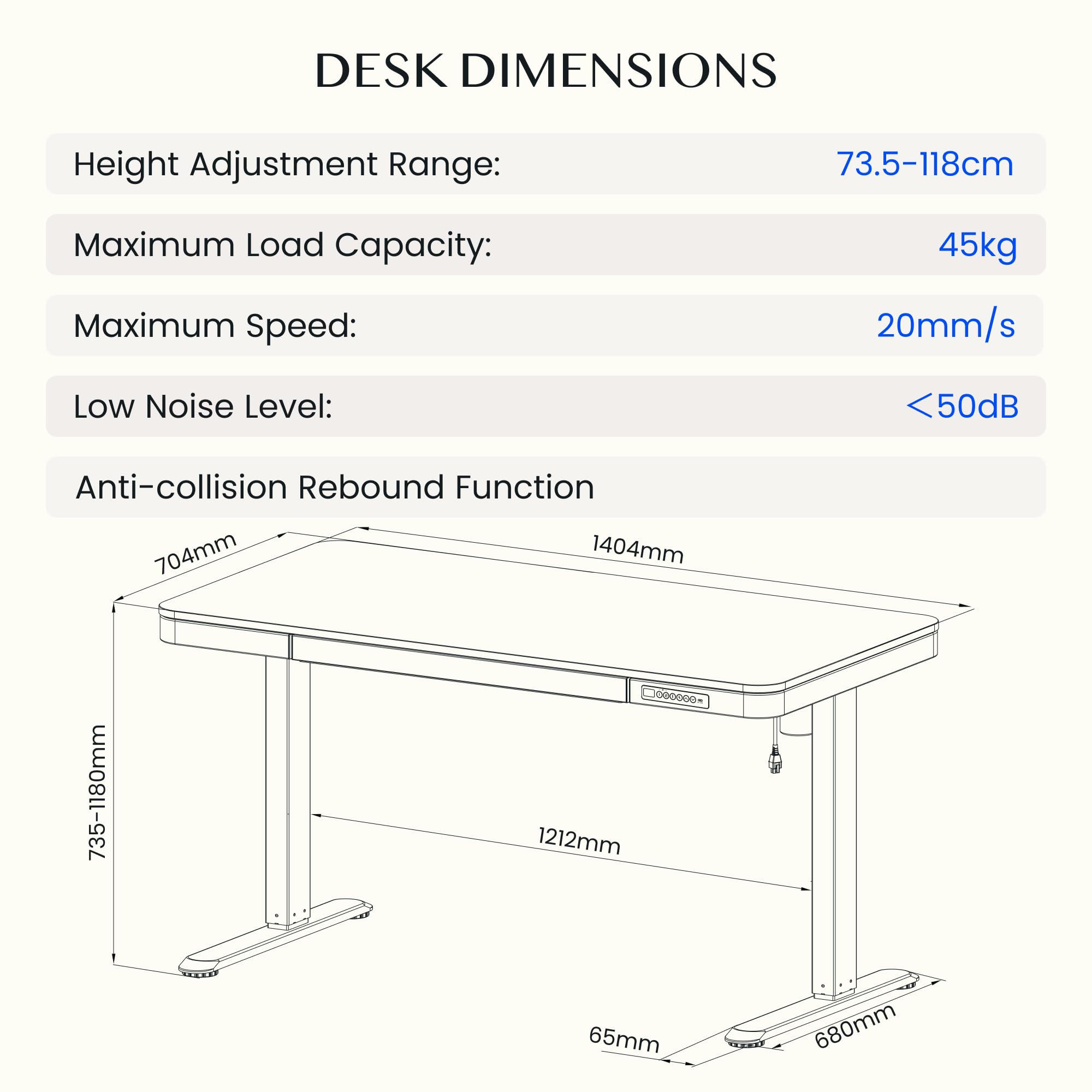flexispot-h-henverstellbarer-schreibtisch-140x70-cm-mit-schublade-usb-c-led-anze image 3