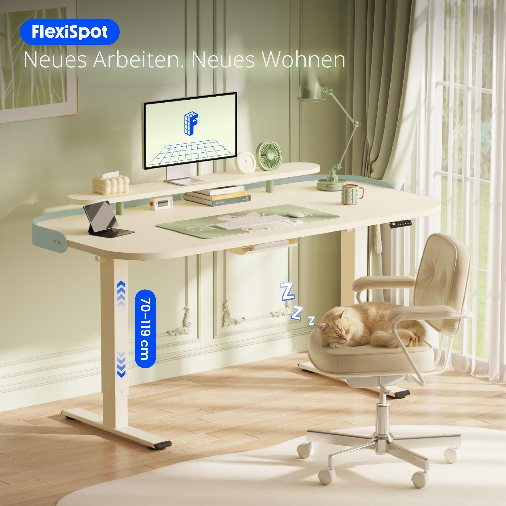 flexispot-schreibtisch-h-henverstellbar-elektrisch-dual-motor-25-mm-einteilige-t-2 image 3