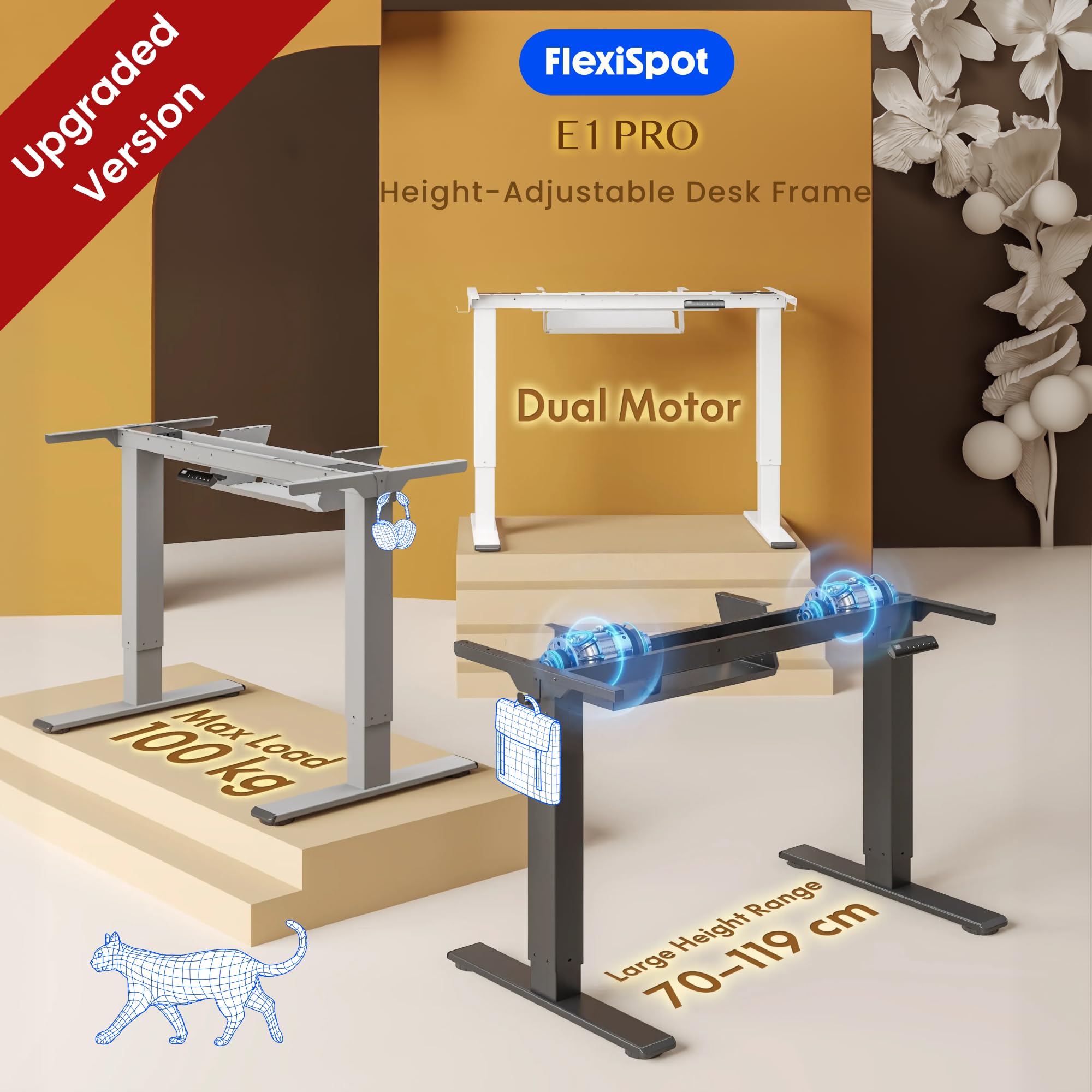 flexispot-e1-pro-elektrisch-h-henverstellbares-tischgestell-mit-doppelmotor-kabe image 3