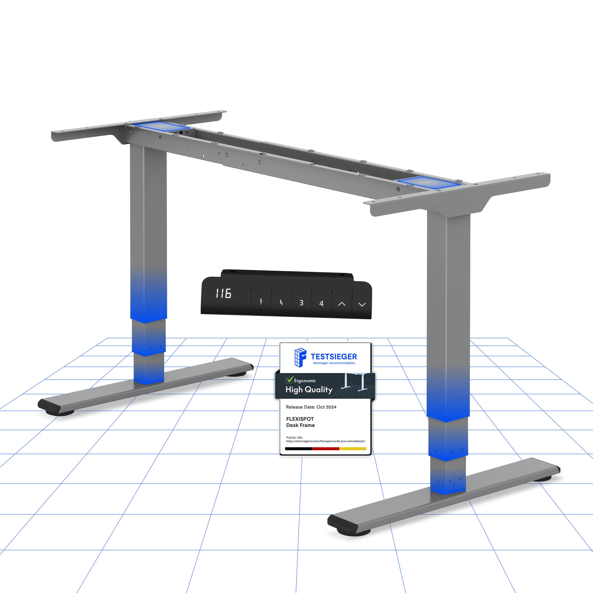 flexispot-ec5-lite-elektrisch-h-henverstellbares-schreibtischgestell-mit-dual-mo image 1