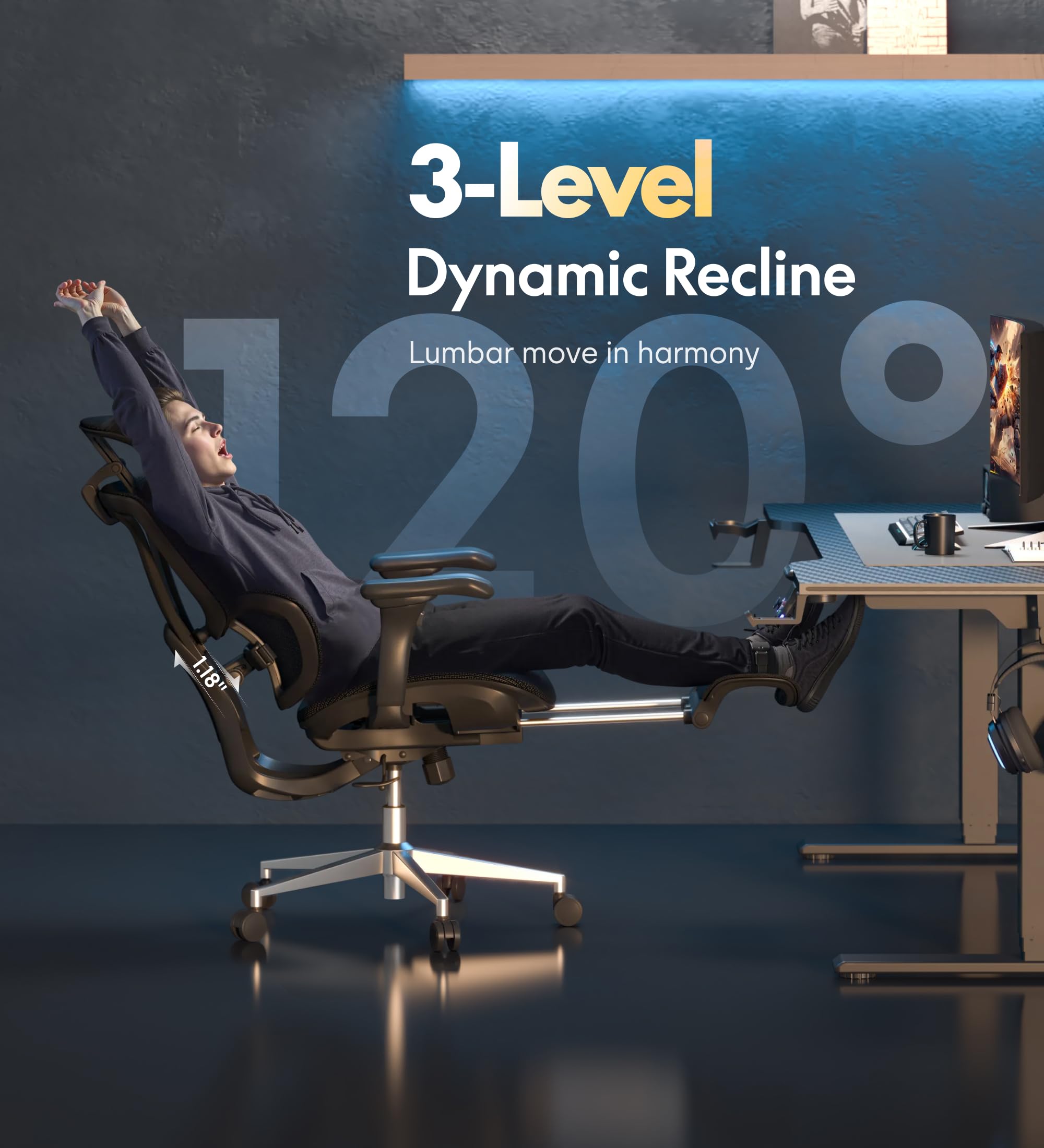 flexispot-c5-dualflex-ergonomischer-b-rostuhl-dual-wing-lendenst-tze-3d-kopfst-t image 7