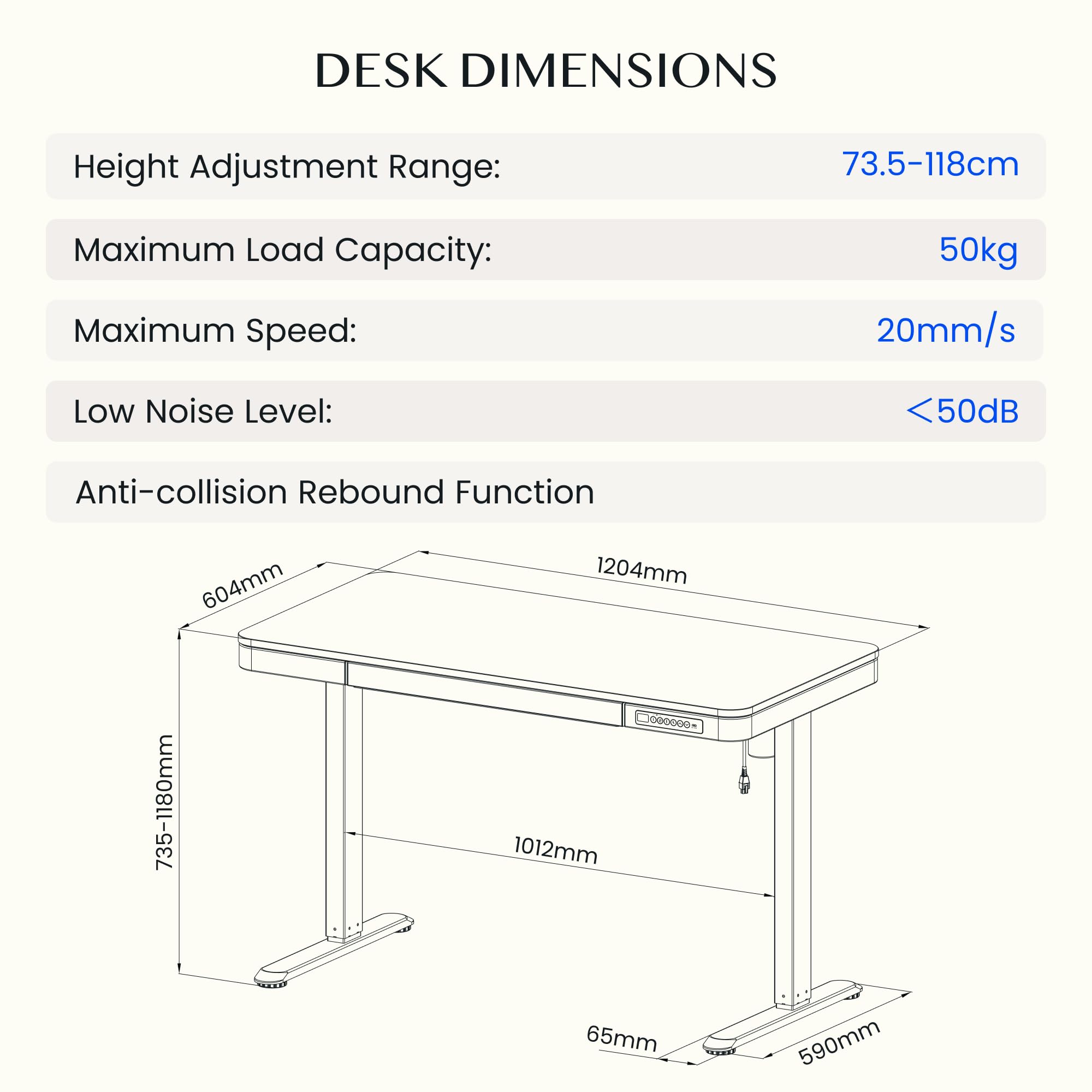 flexispot-elektrischer-h-henverstellbarer-schreibtisch-120-60-cm-mit-schublade-u image 2