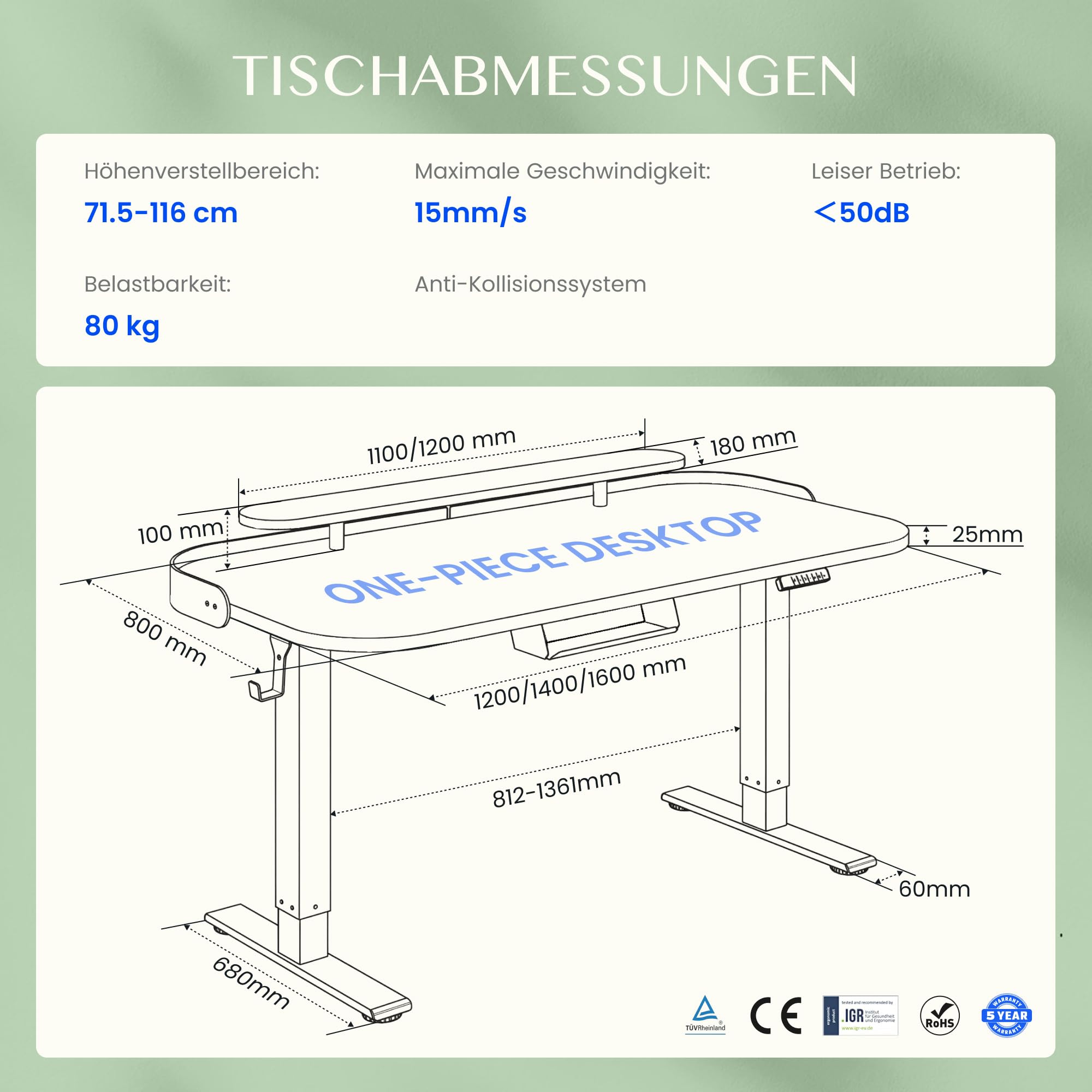 flexispot-elektrisch-h-henverstellbarer-schreibtisch-140x80-cm-mit-monitoraufsat image 2