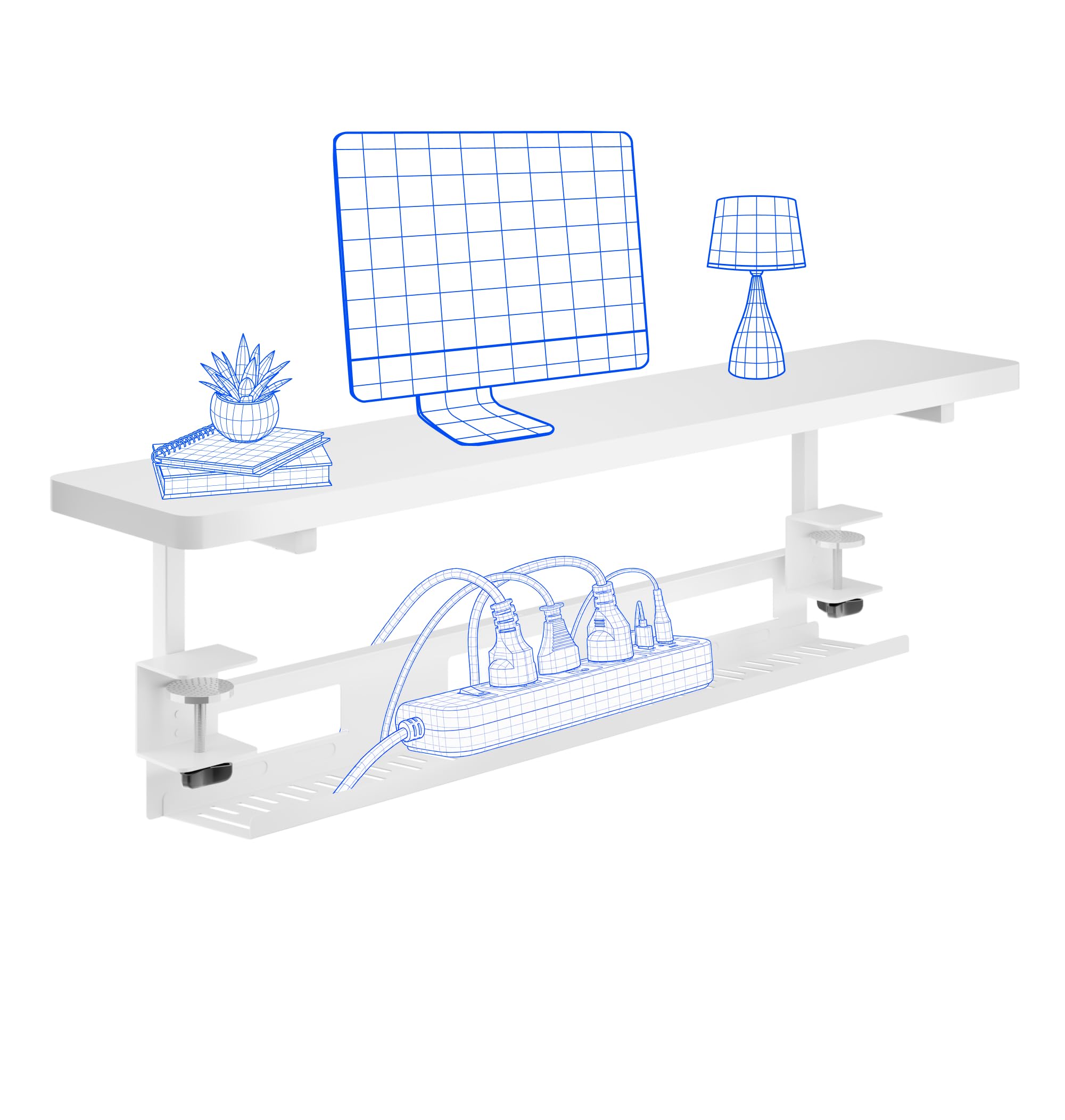 flexispot-monitorerh-hung-mit-kabelmanagement-klemmbare-schreibtischablage-schre image 8