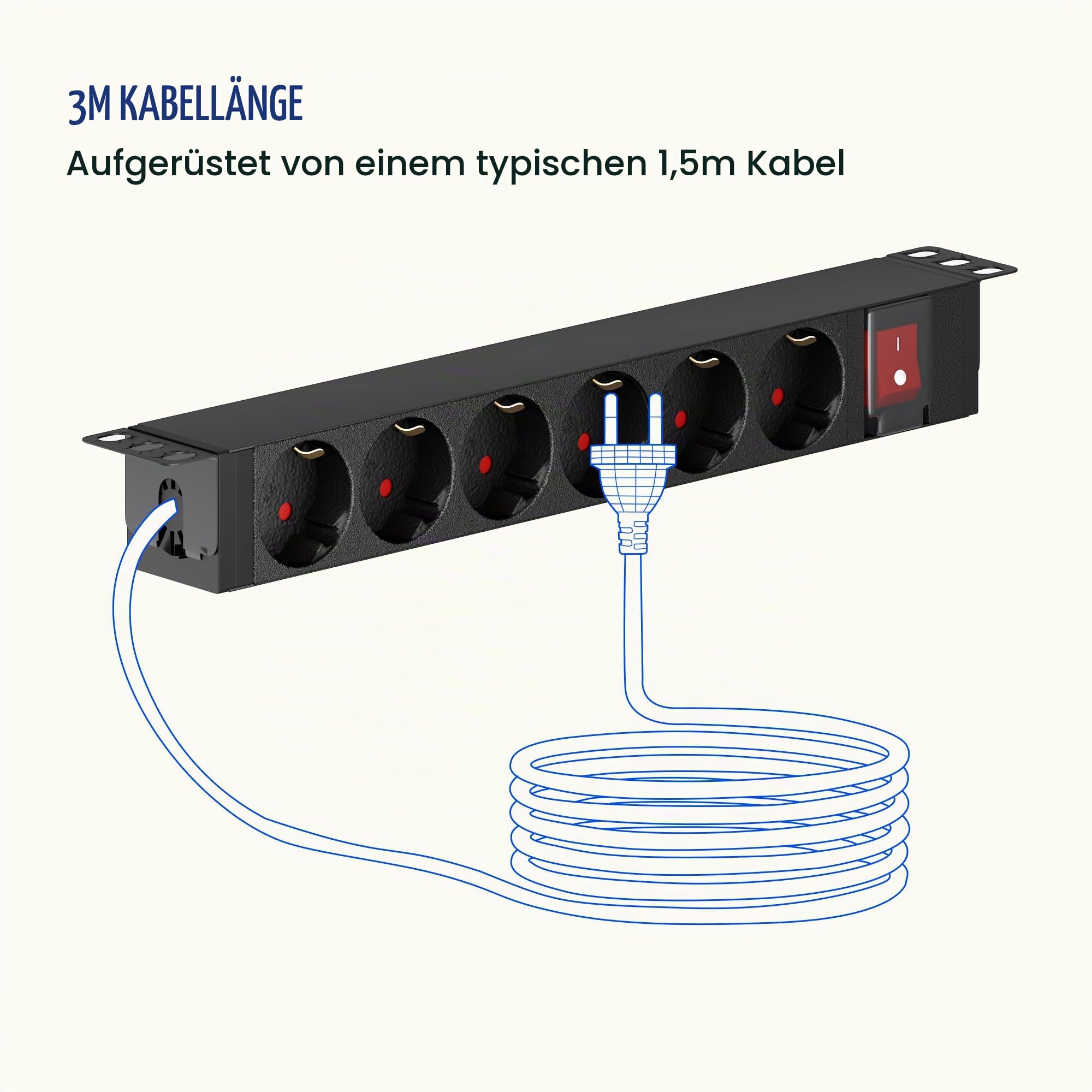 flexispot-6-fach-aluminium-steckdosenleiste-mit-schalter-3-m-kabel-16a-4000w-sch image 4