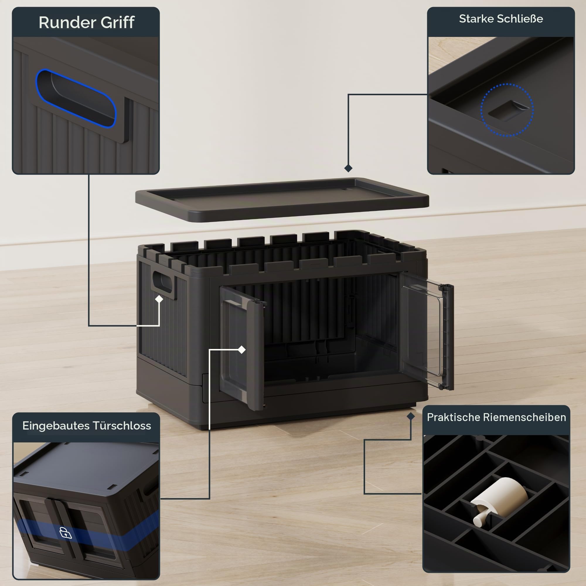 flexispot-aufbewahrungsboxen-32l-3er-set-faltbare-stapelbare-storage-boxes-mit-d image 4