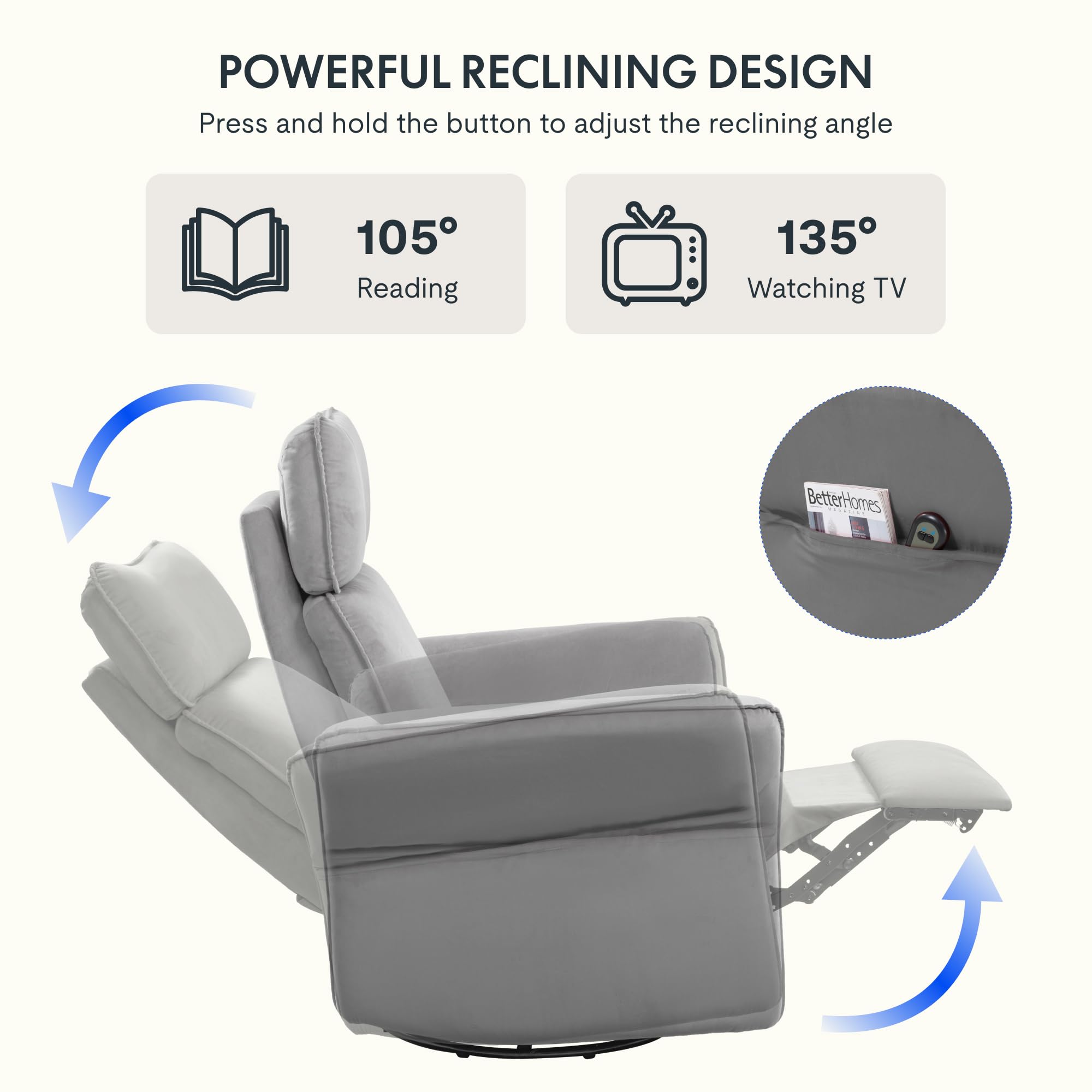 flexispot-xr8-cradle-elektrischer-relaxsessel-mit-schaukelfunktion-stufenloser-l image 3