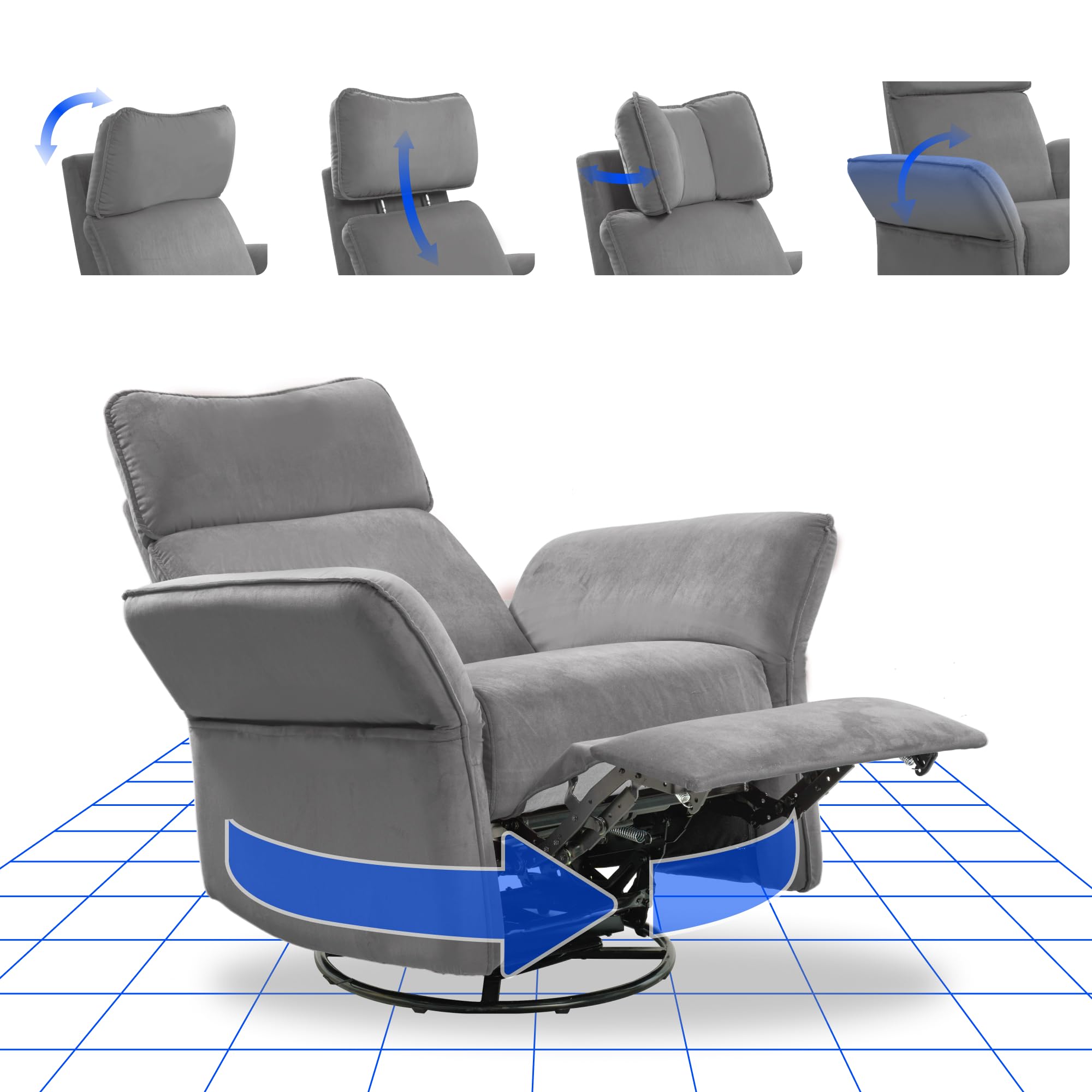 flexispot-xr8-cradle-elektrischer-relaxsessel-mit-schaukelfunktion-stufenloser-l image 1