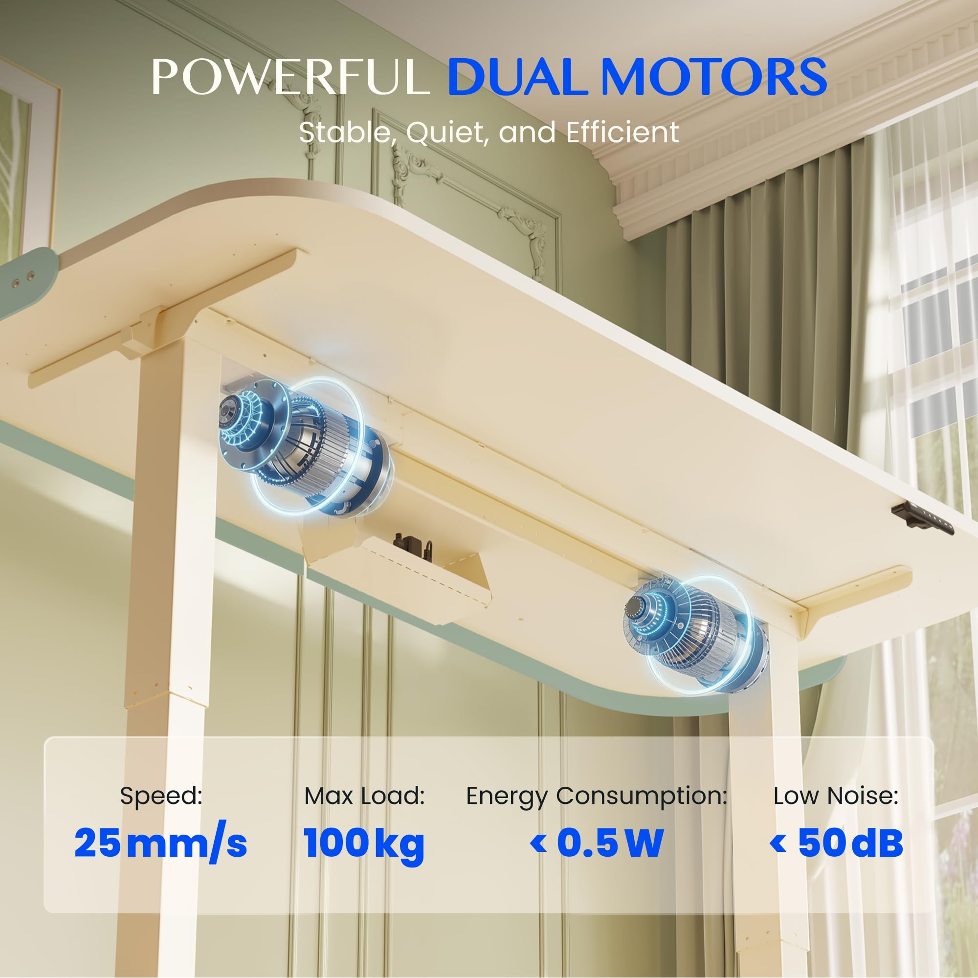 flexispot-schreibtisch-h-henverstellbar-elektrisch-dual-motor-25-mm-einteilige-t image 8