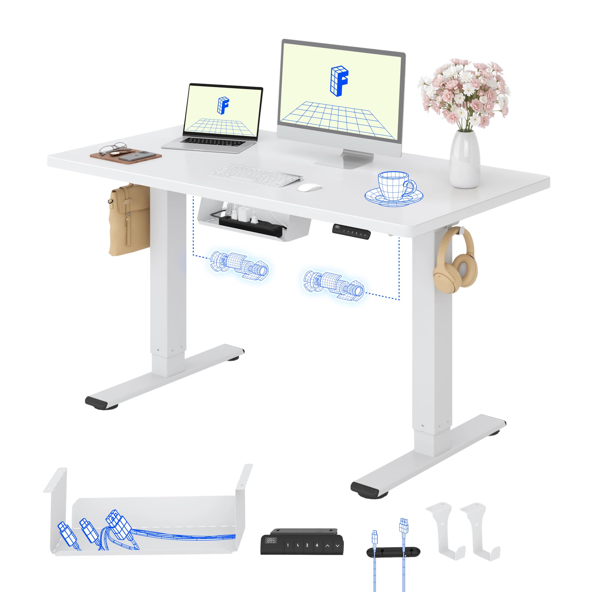 flexispot-e1-pro-h-henverstellbarer-schreibtisch-elektrisch-dual-motor-120x60-cm image 1