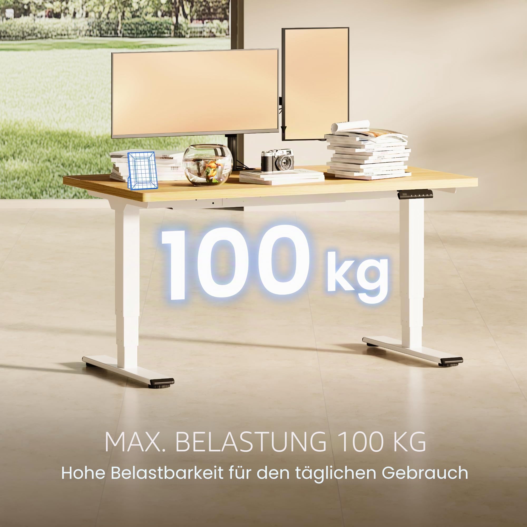 flexispot-elektrischer-schreibtisch-160-80-cm-dualmotor-3-stufig-100-kg-tragkraf image 4