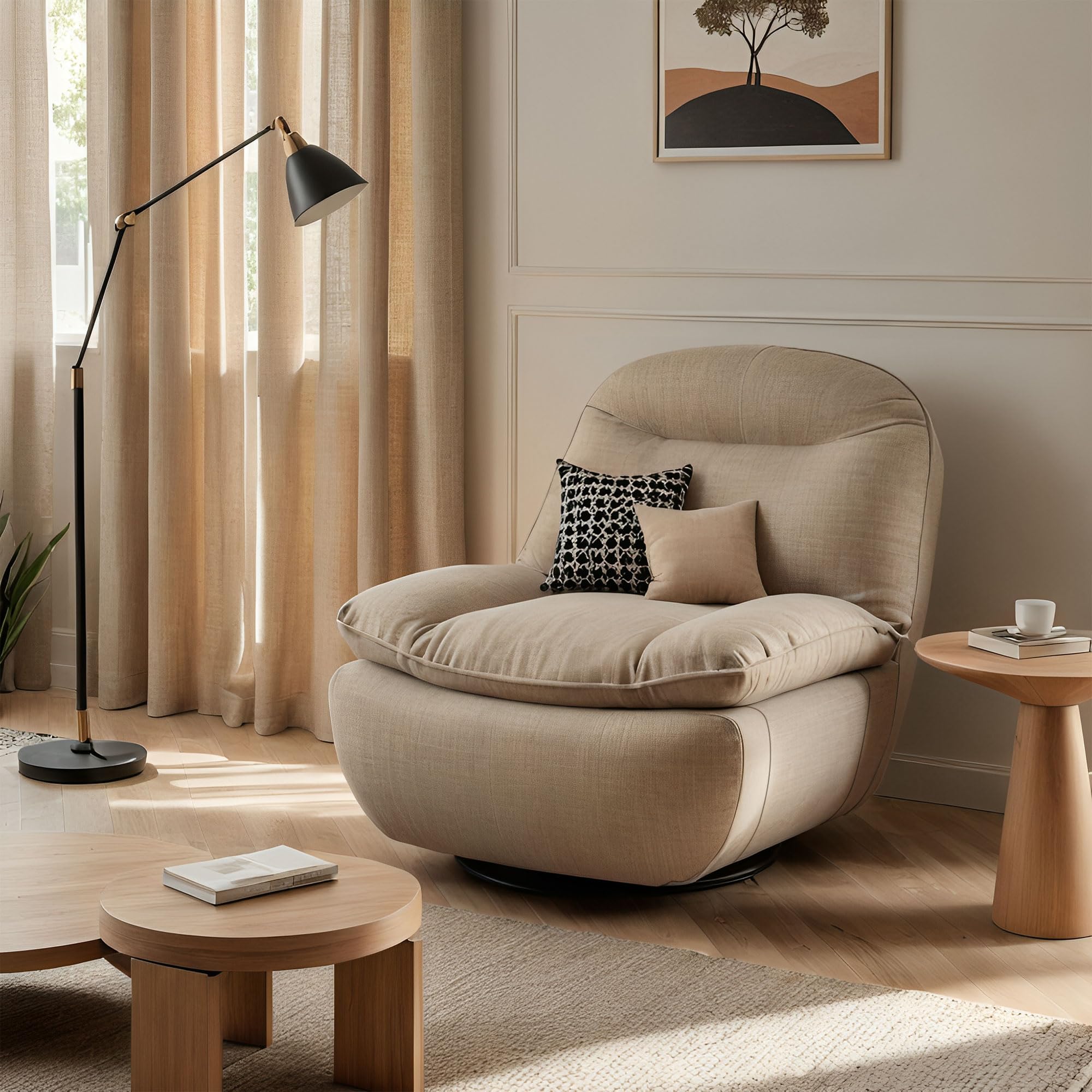 flexispot-relaxsessel-xr6-oval-elektrischer-drehsessel-fernsehsessel-mit-145-lie image 2