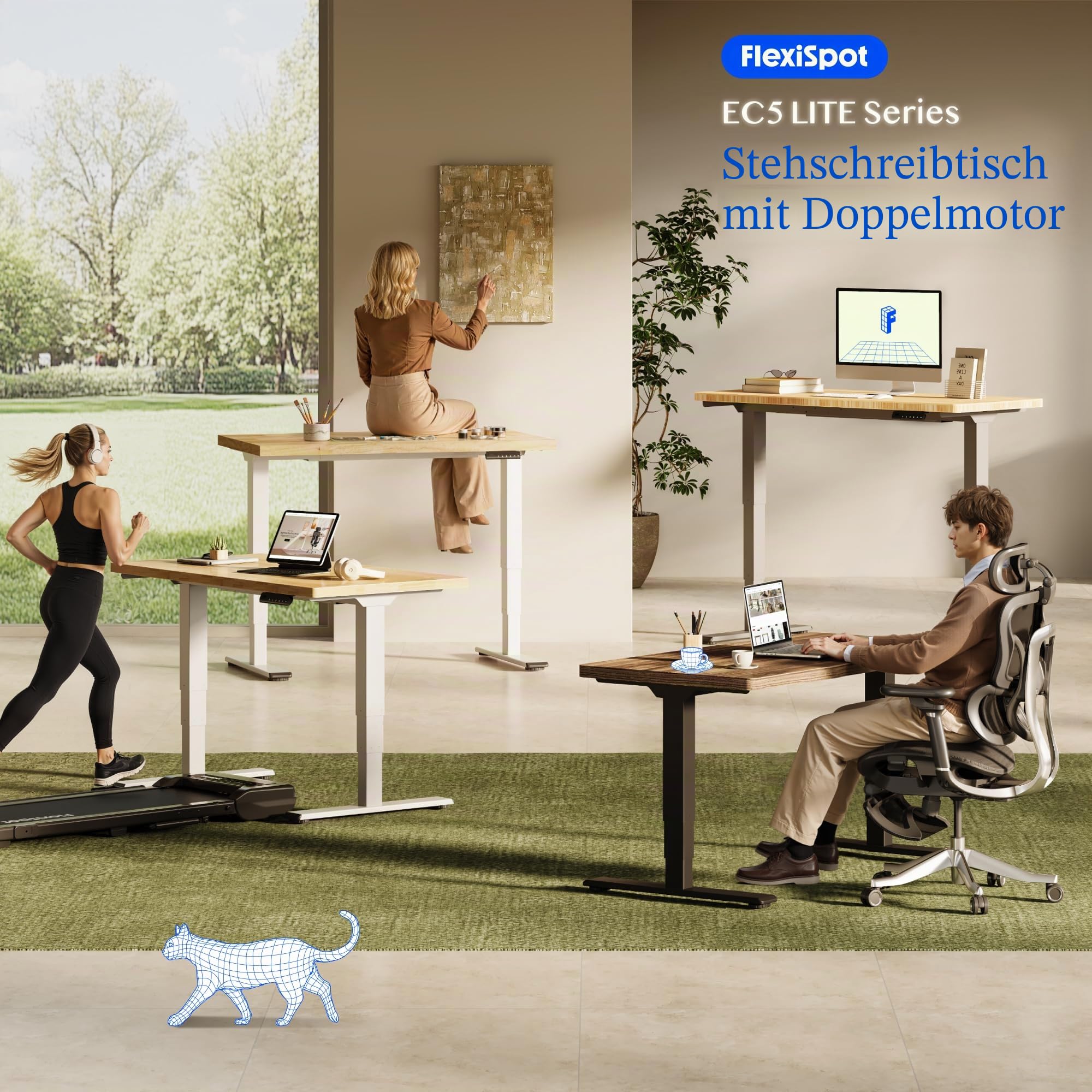 flexispot-elektrischer-schreibtisch-160-80-cm-dualmotor-3-stufig-100-kg-tragkraf image 3