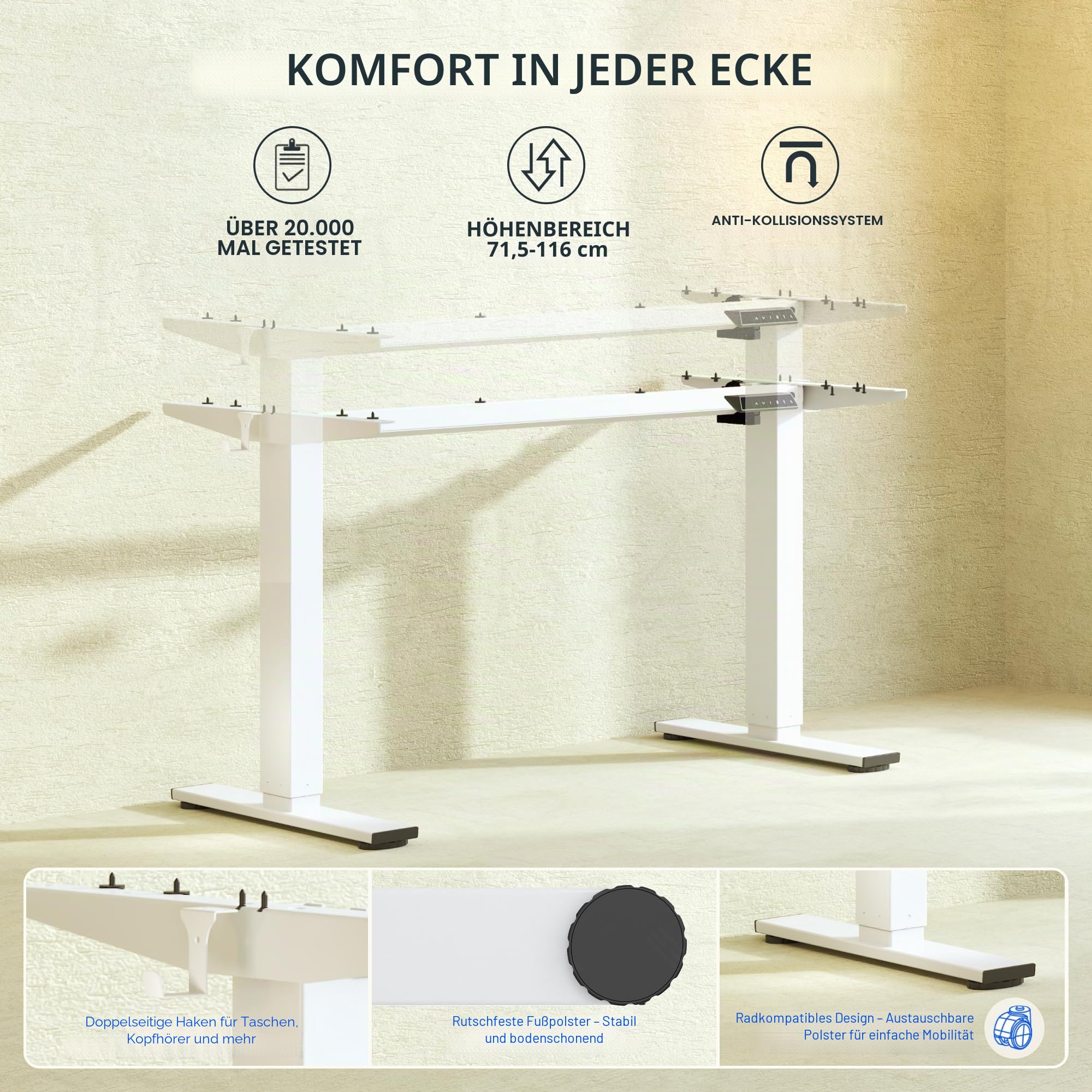 flexispot-einmotoriges-h-henverstellbares-schreibtisch-gestell-mit-2-haken-memor image 4