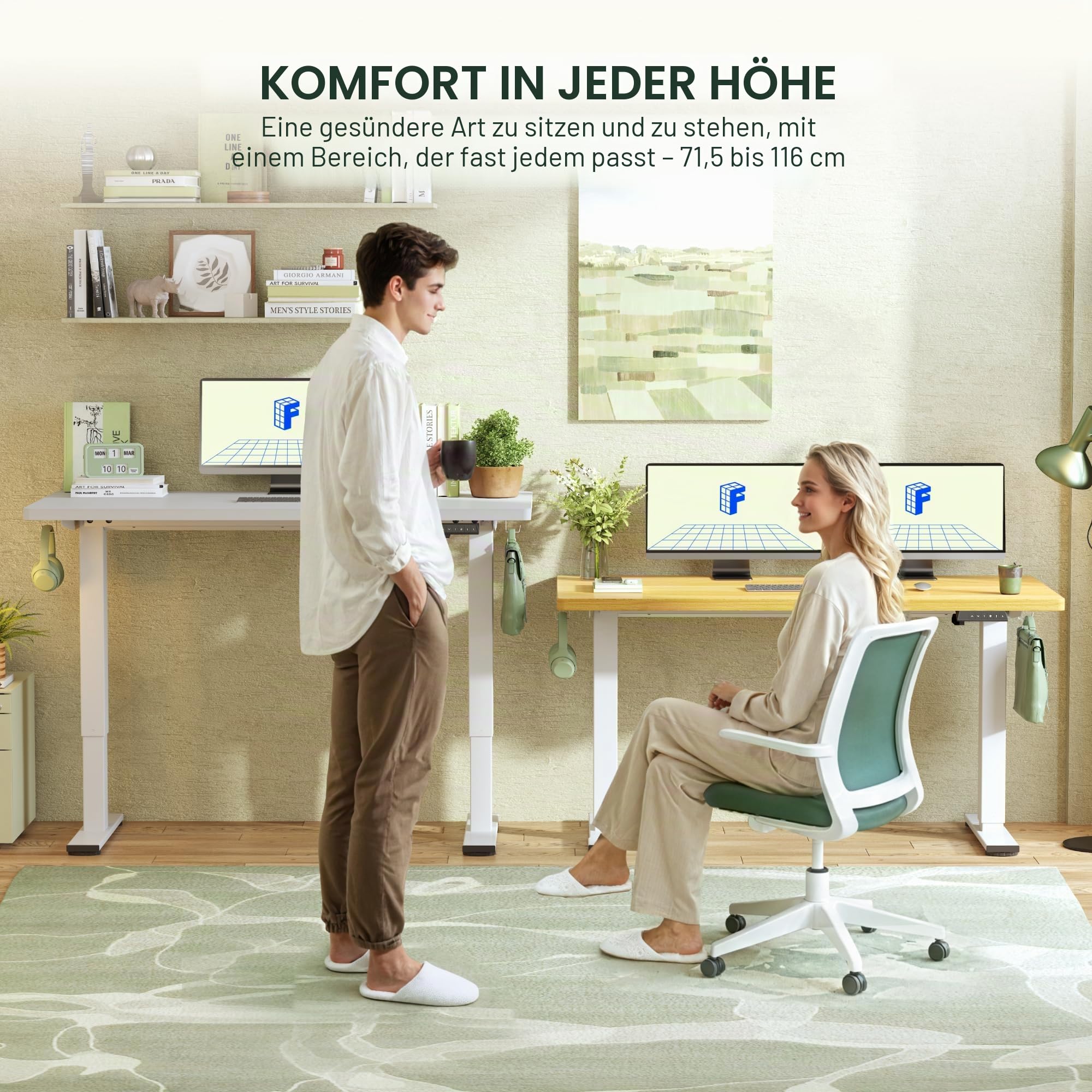 flexispot-einmotoriges-h-henverstellbares-schreibtisch-gestell-mit-2-haken-memor image 7