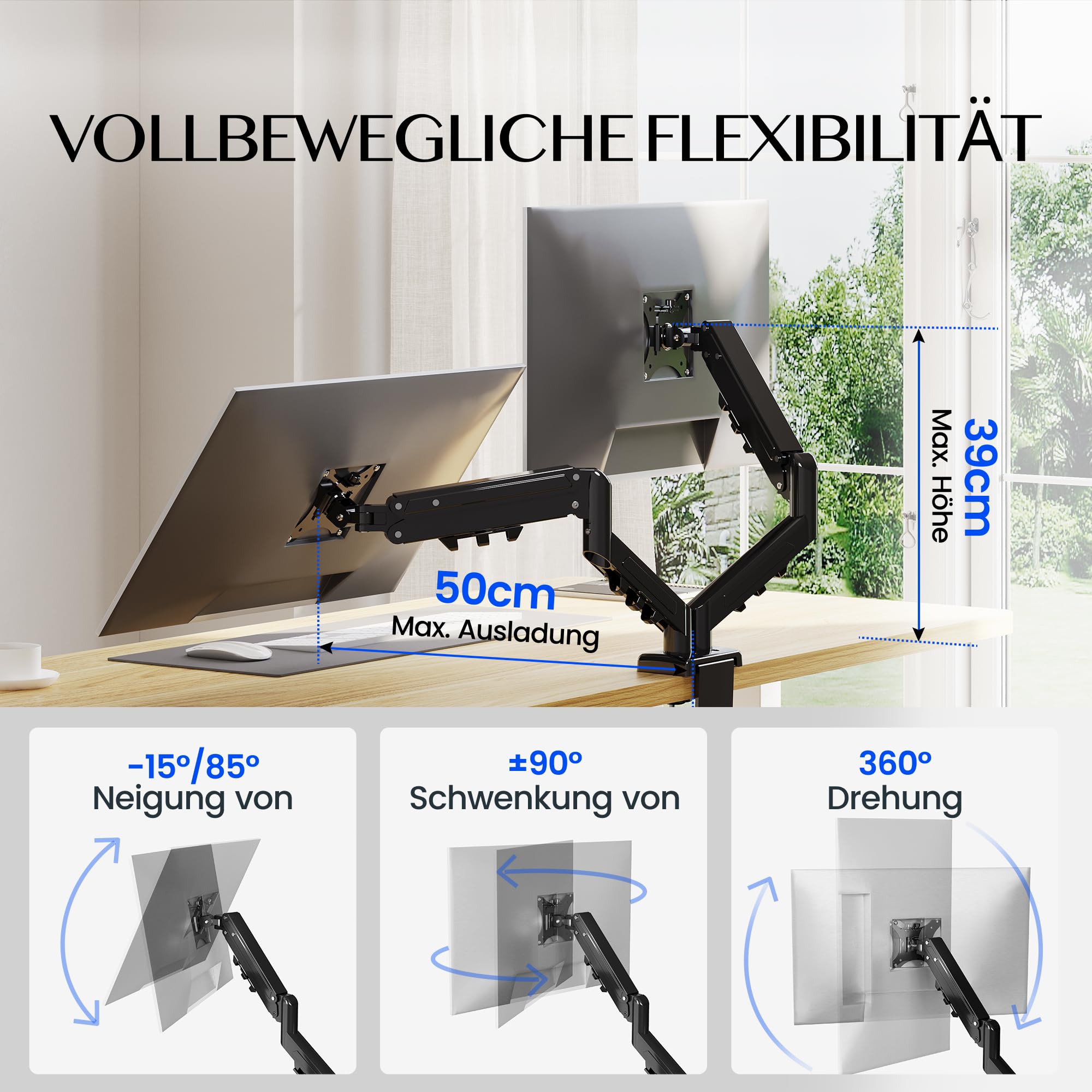 flexispot-dual-monitor-halterung-f-r-2-monitore-17-32-zoll-2-9-kg-pro-arm-h-henv image 3
