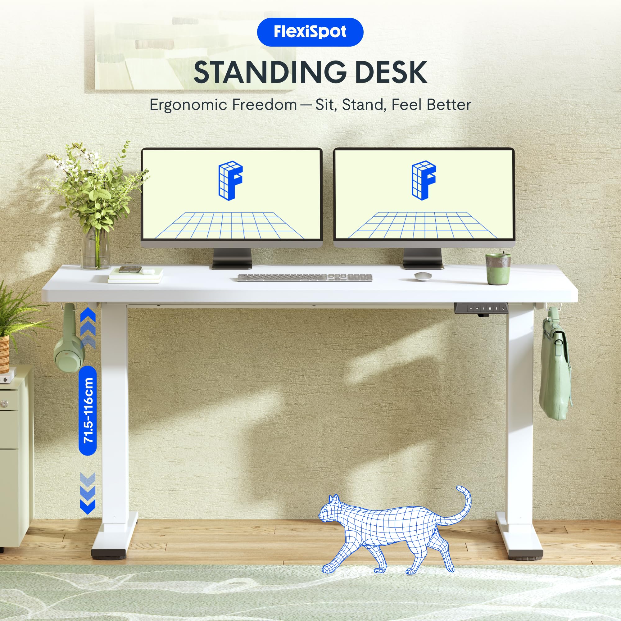 flexispot-basic-h-henverstellbarer-schreibtisch-elektrisch-140x80-cm-einteilige- image 3