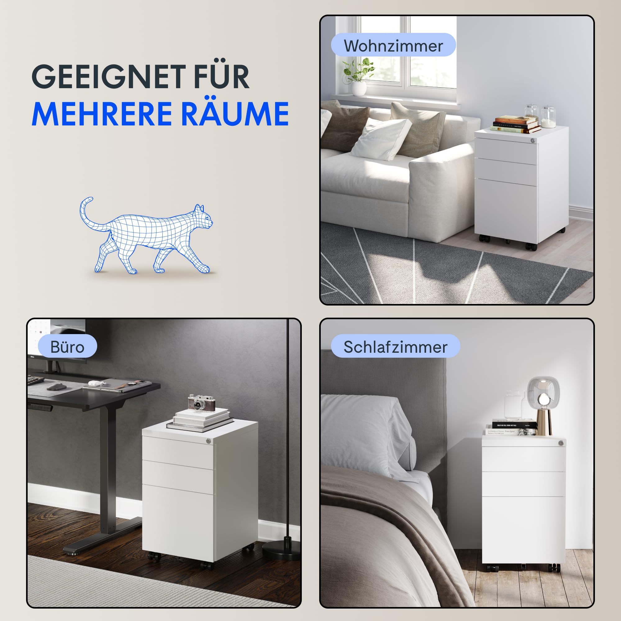 flexispot-rollcontainer-mit-3-schubladen-abschlie-barer-mobiler-aktenschrank-mit image 4
