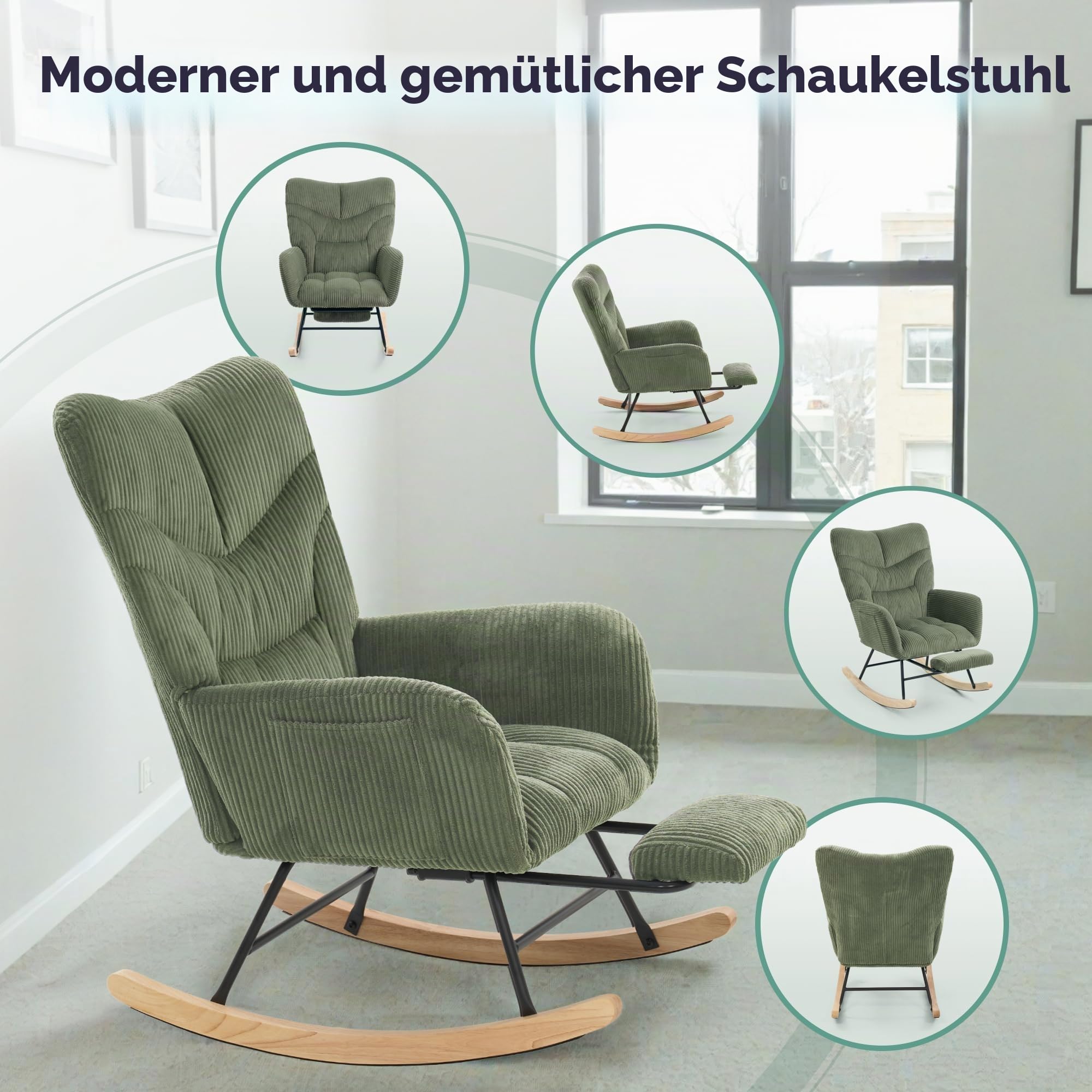 flexispot-gartenschaukelstuhl-mit-fu-st-tze-moderner-schwingsessel-mit-holzkufen image 5