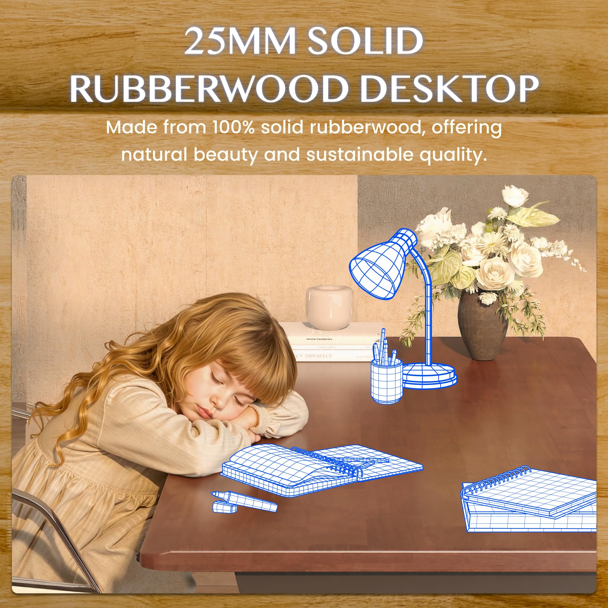 flexispot-woodix-e3-h-henverstellbares-schreibtisch-gestell-mit-25-mm-massivholz image 3