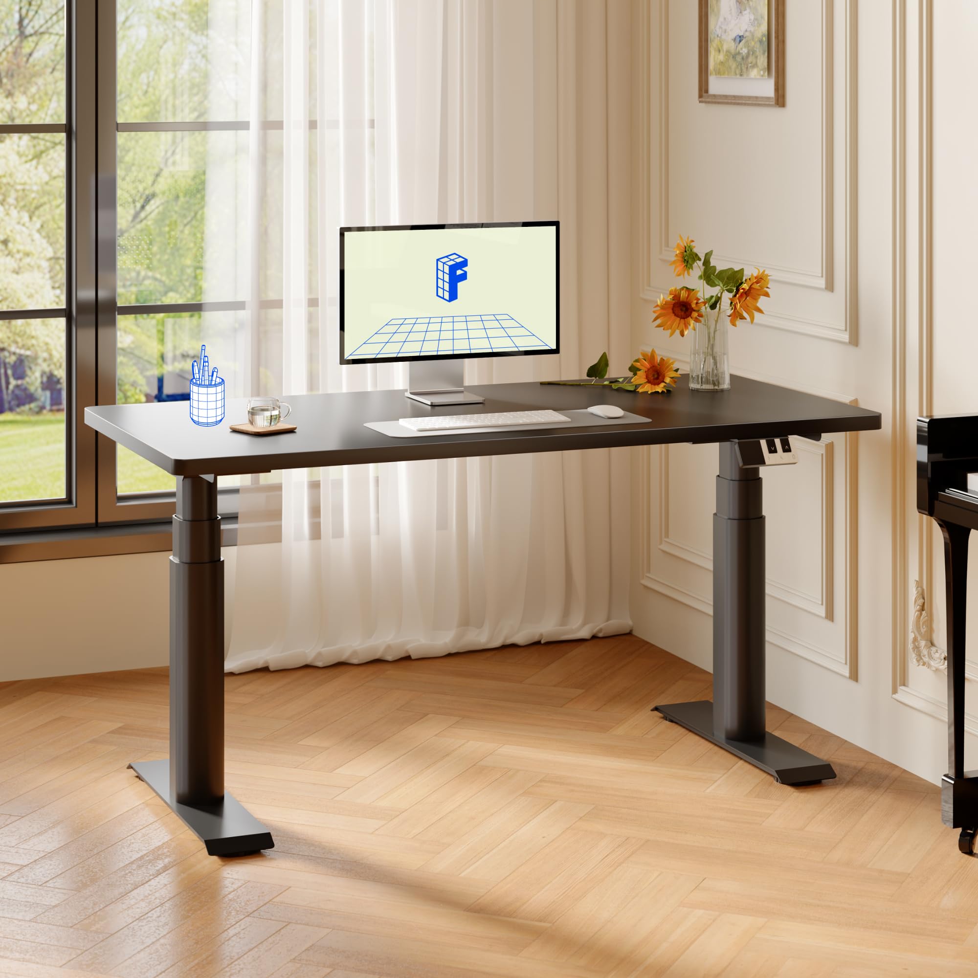 flexispot-cylinex-pro-h-henverstellbares-schreibtischgestell-elektrisch-dual-mot image 2