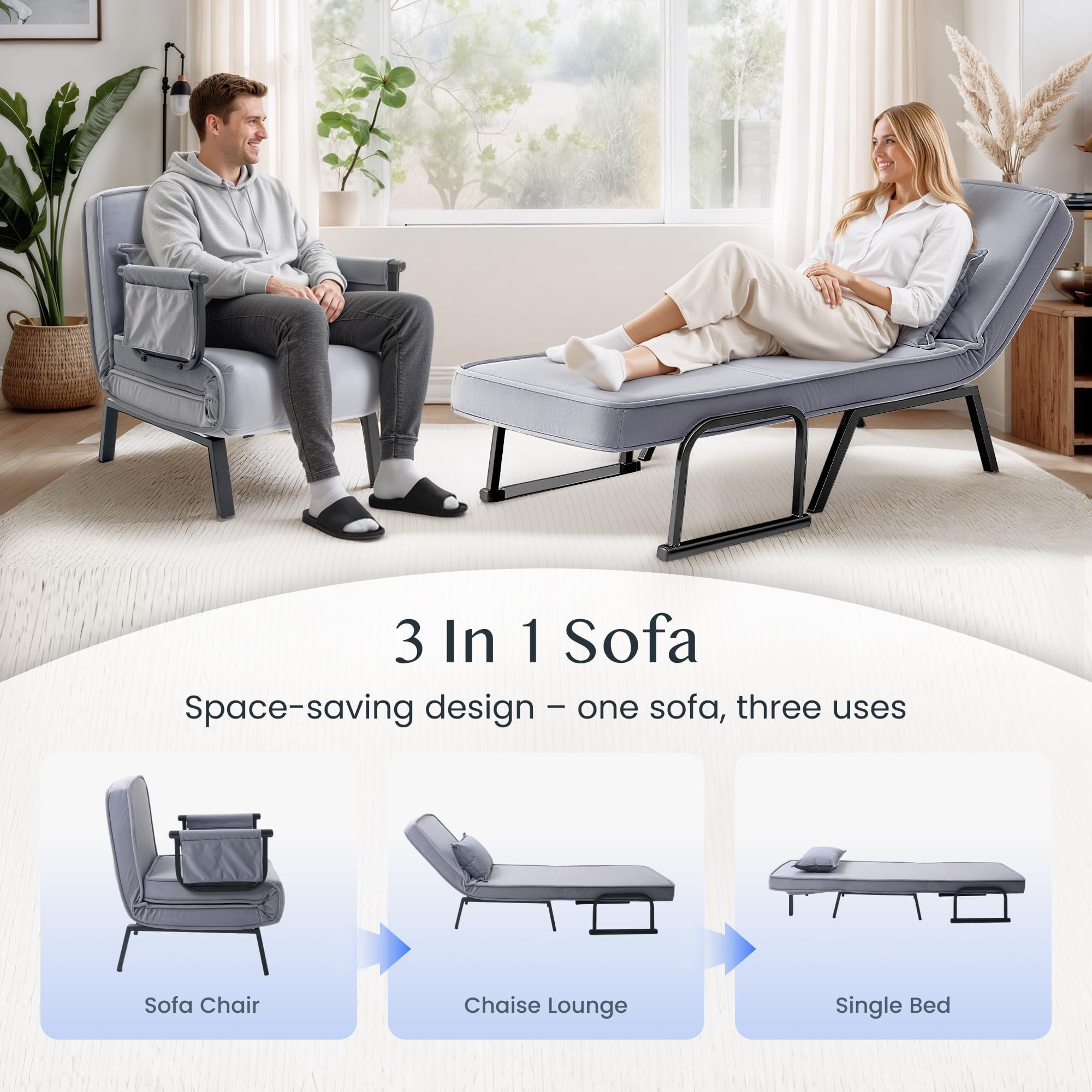 flexispot-3-in-1-schlafsessel-mit-bettfunktion-6-stufig-verstellbarer-r-ckenlehn image 5