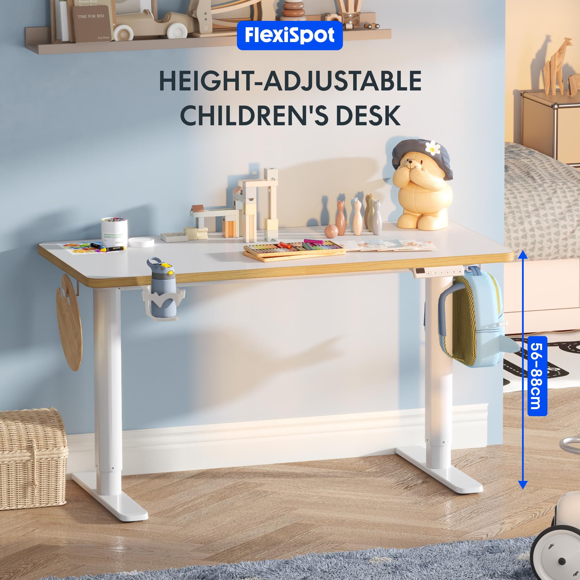flexispot-kinderschreibtisch-110-x-52-cm-elektrisch-h-henverstellbar-56-88-cm-mi image 3