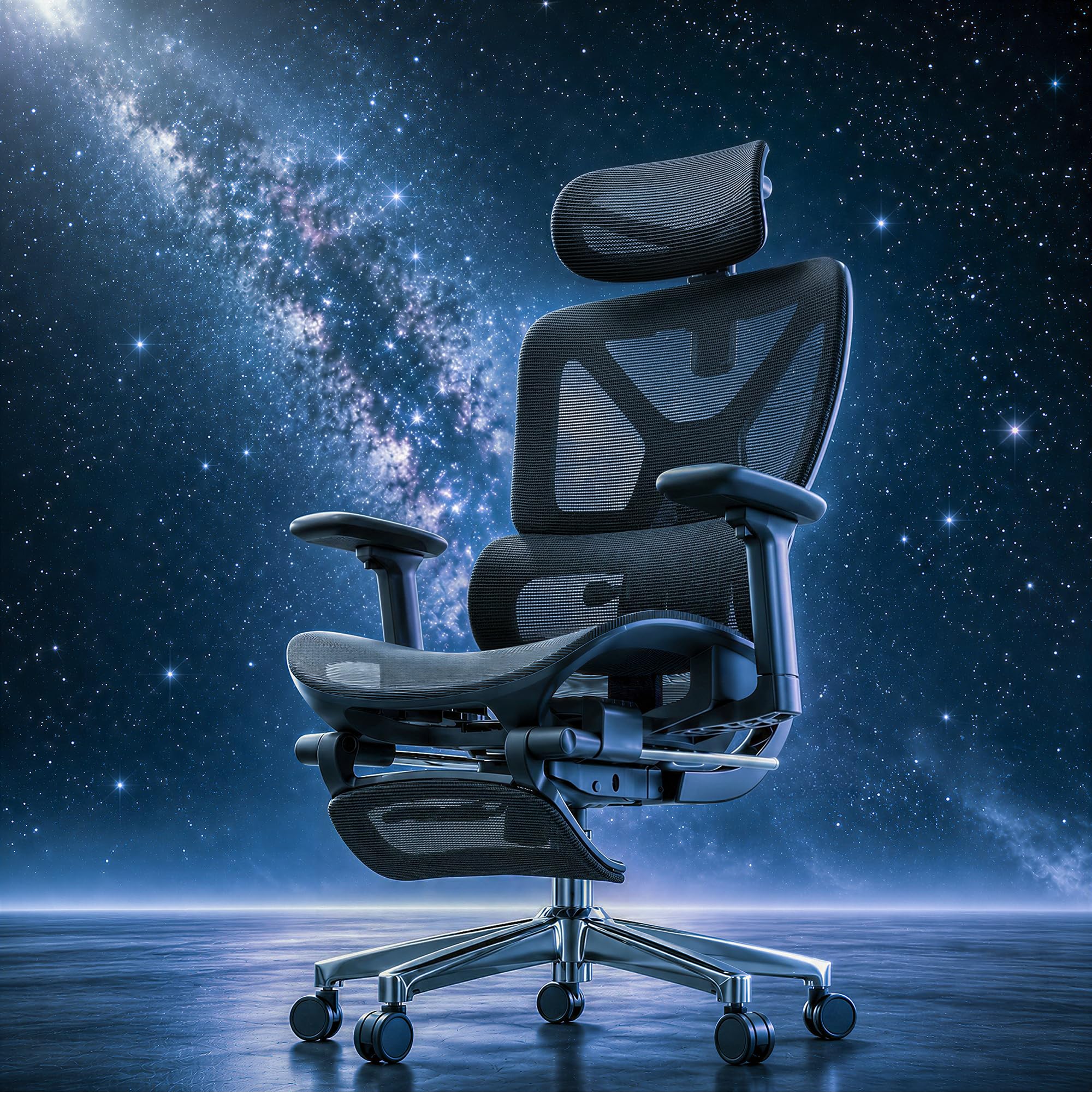 flexispot-ergox-ergonomischer-b-rostuhl-mit-fu-st-tze-grau-3d-armlehnen-3d-kopfs image 2