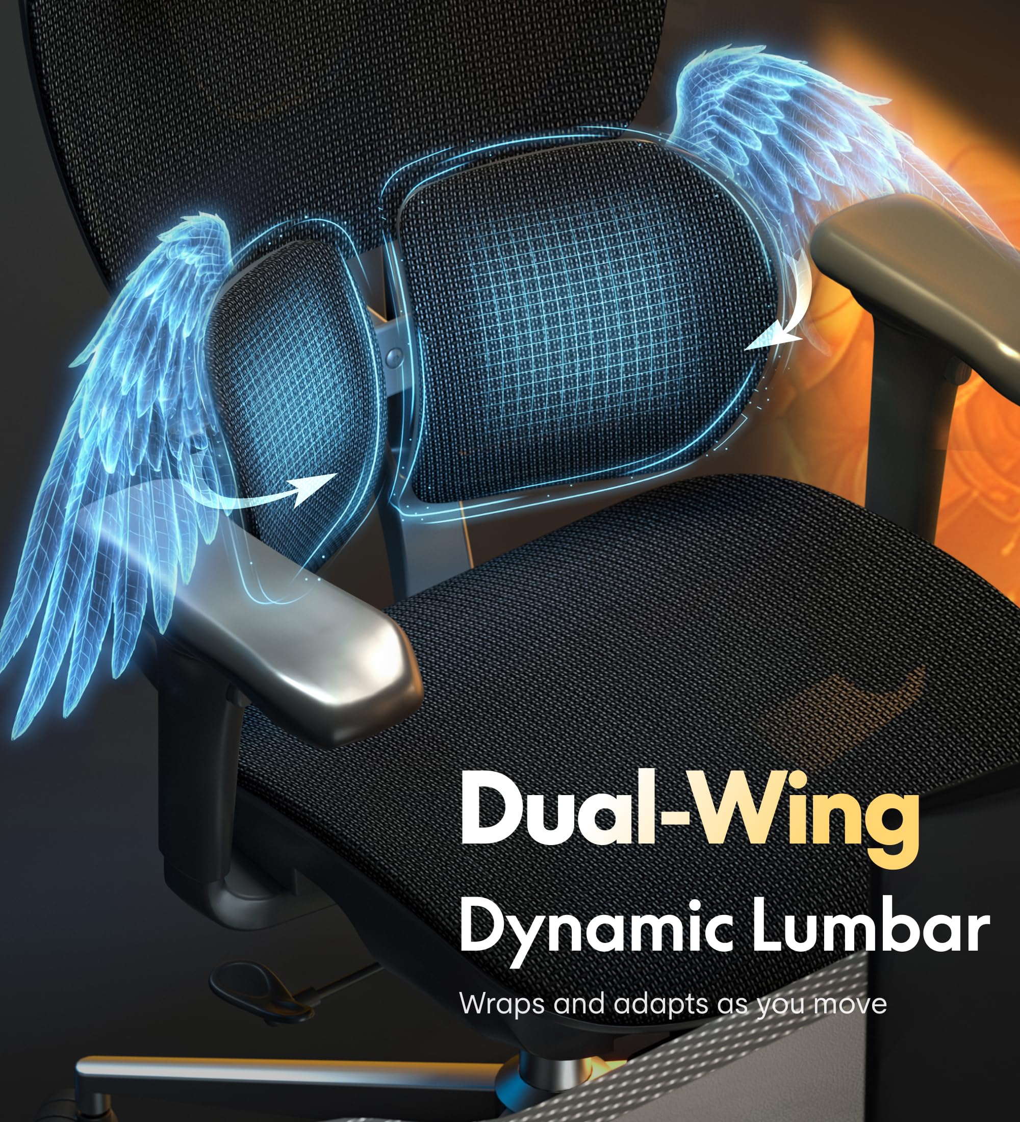 flexispot-c5-dualflex-ergonomischer-b-rostuhl-dual-wing-lendenst-tze-3d-kopfst-t image 3