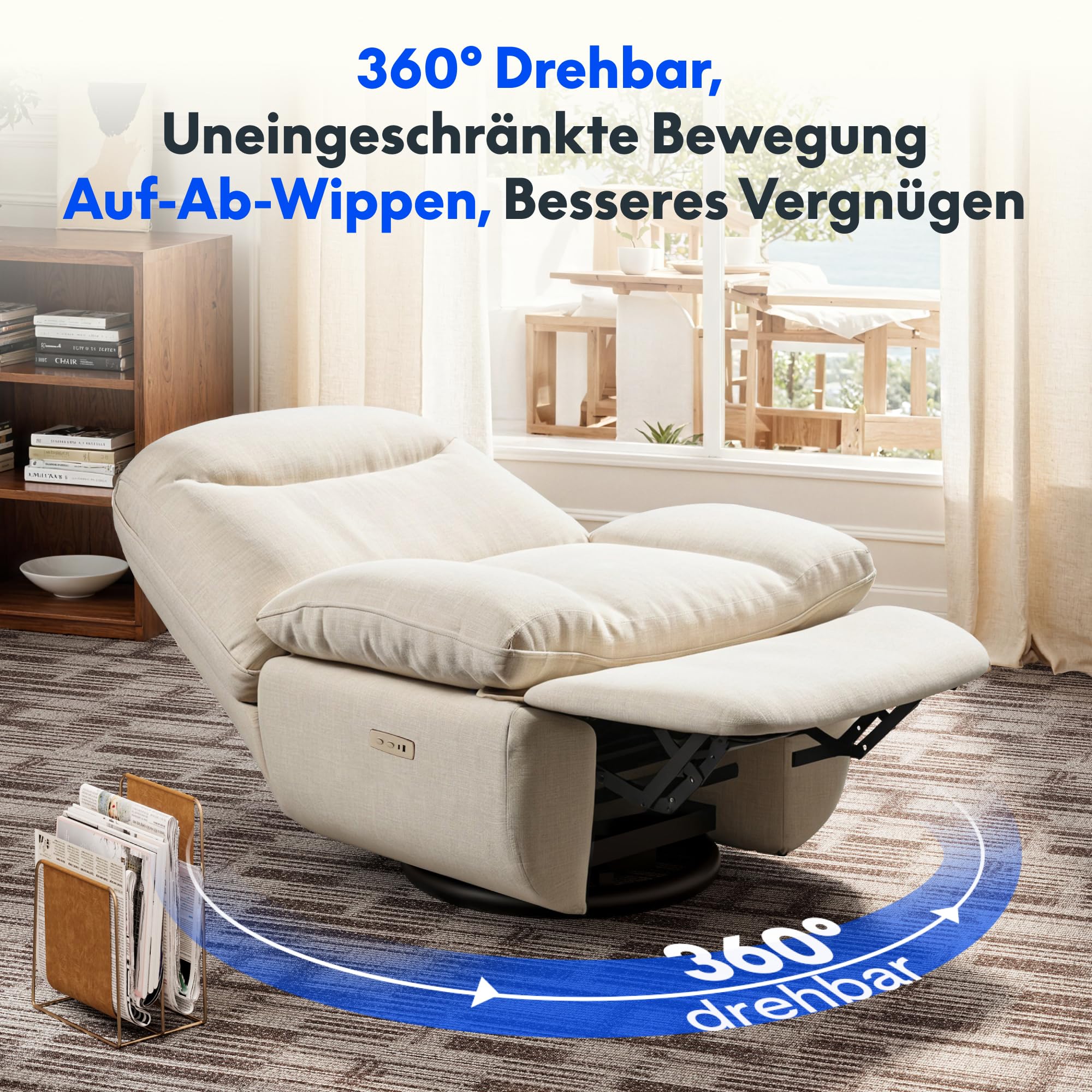 flexispot-relaxsessel-xr6-oval-elektrischer-drehsessel-fernsehsessel-mit-145-lie image 6