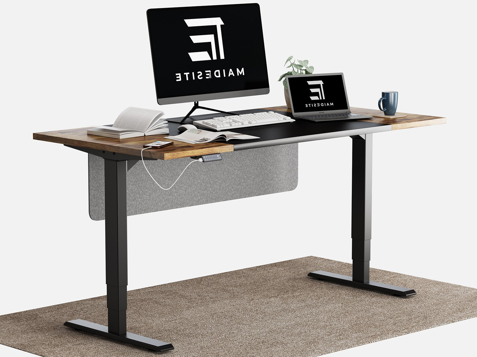 maidesite-sc2-pro-h-henverstellbarer-schreibtisch-160x80-180x80-cm image 2