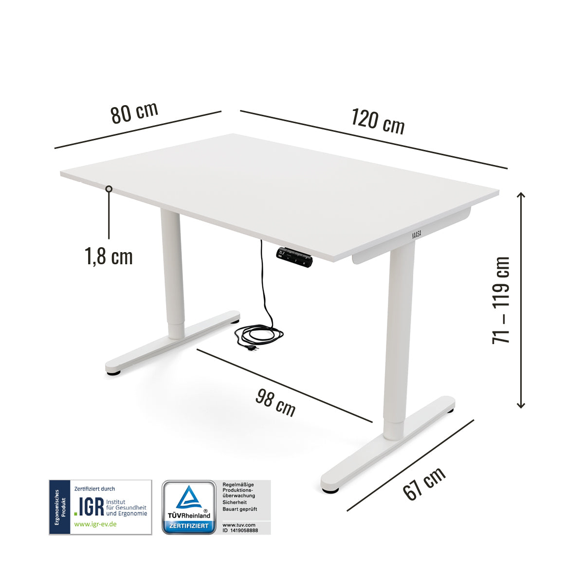 yaasa-allrounder-desk-elektrischer-schreibtisch-h-henverstellbar-71-119-cm-memor image 7