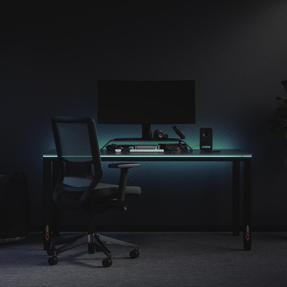 yaasa-desk-four-play-h-henverstellbarer-gaming-tisch-mit-4-motoren-170-kg-tragla image 2