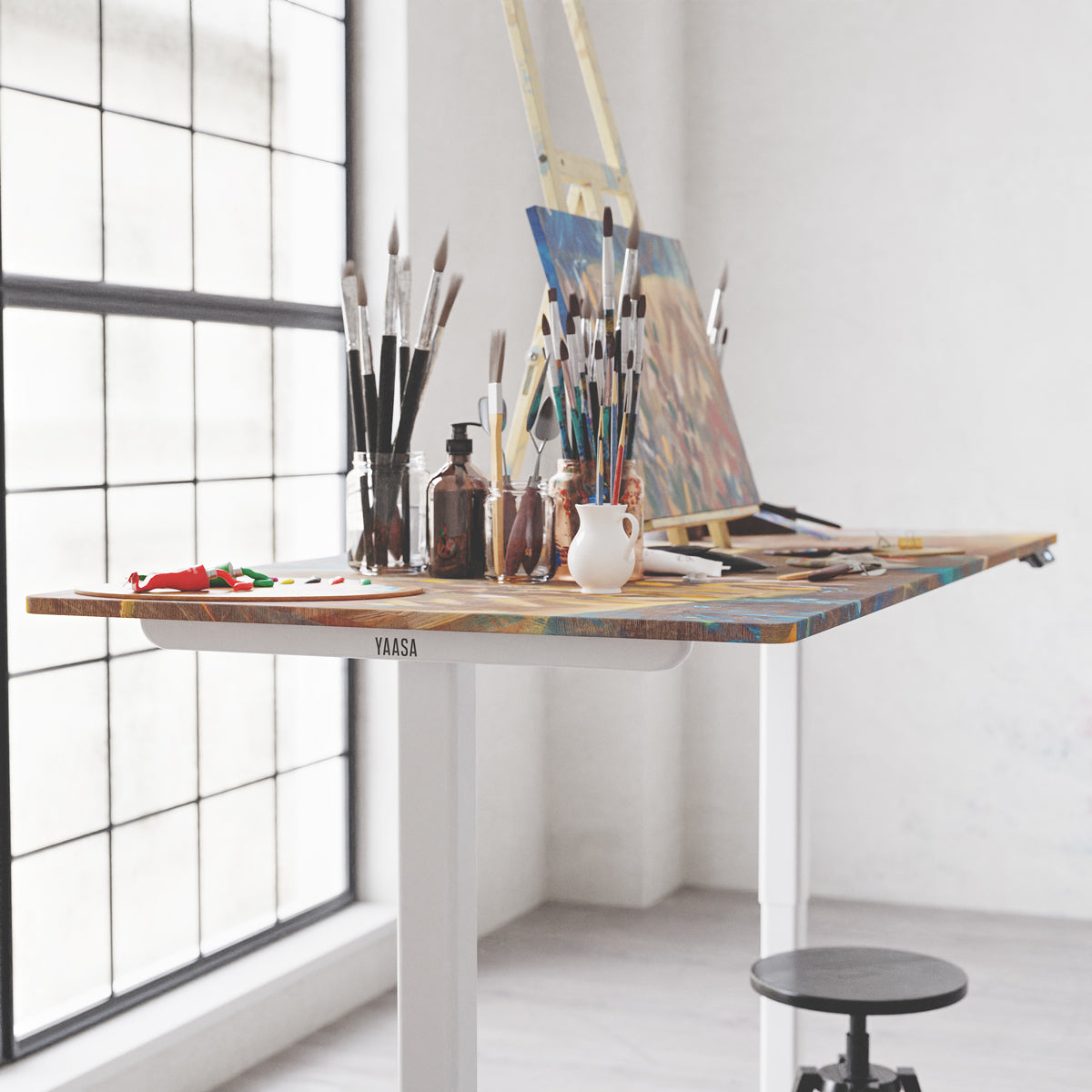 yaasa-desk-frame-elektrisch-h-henverstellbares-schreibtischgestell-60-126-cm-100 image 2