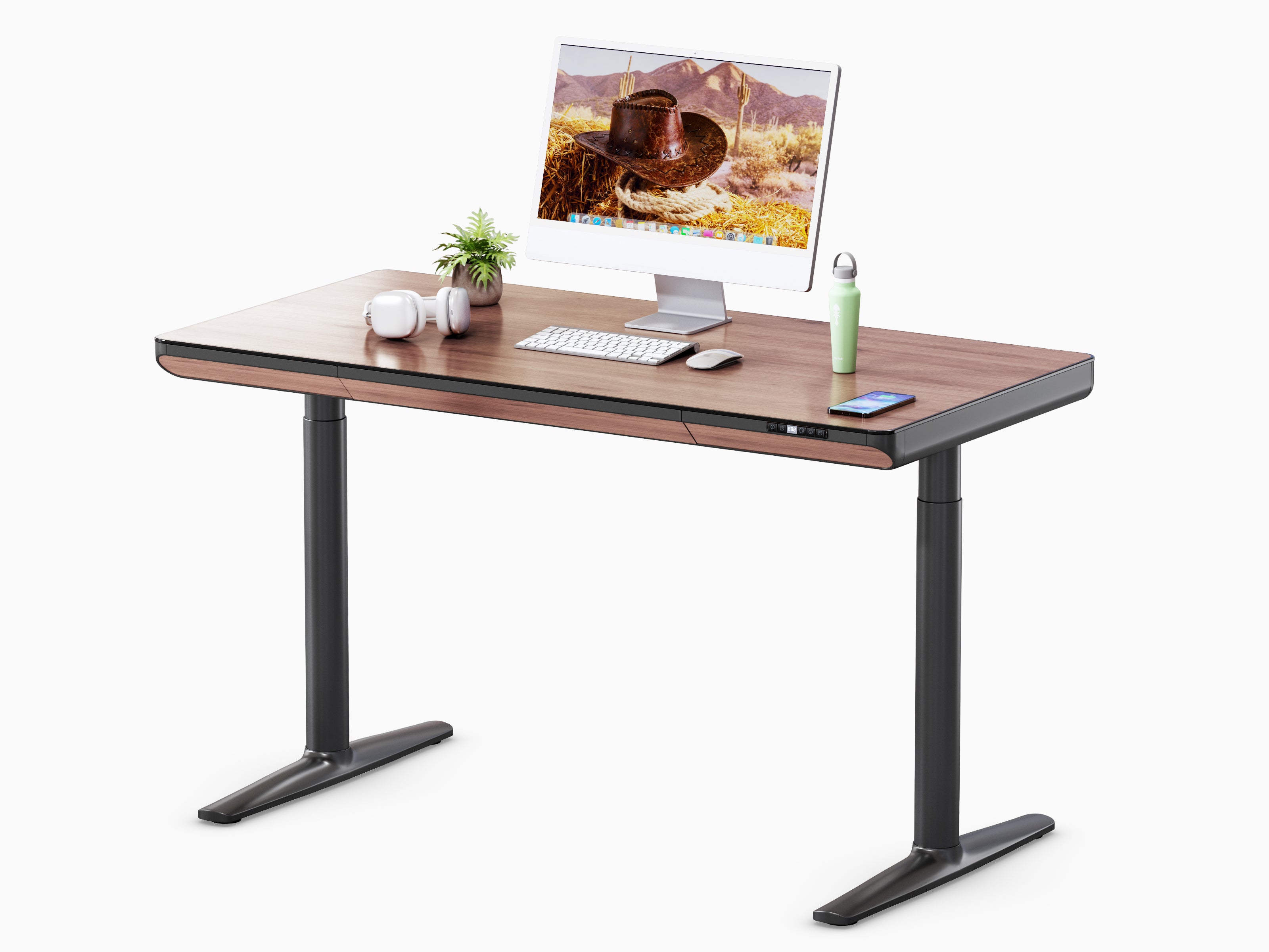 maidesite-yoga-elektrisch-h-henverstellbarer-schreibtisch-mit-wirbels-ulen-modus image 1